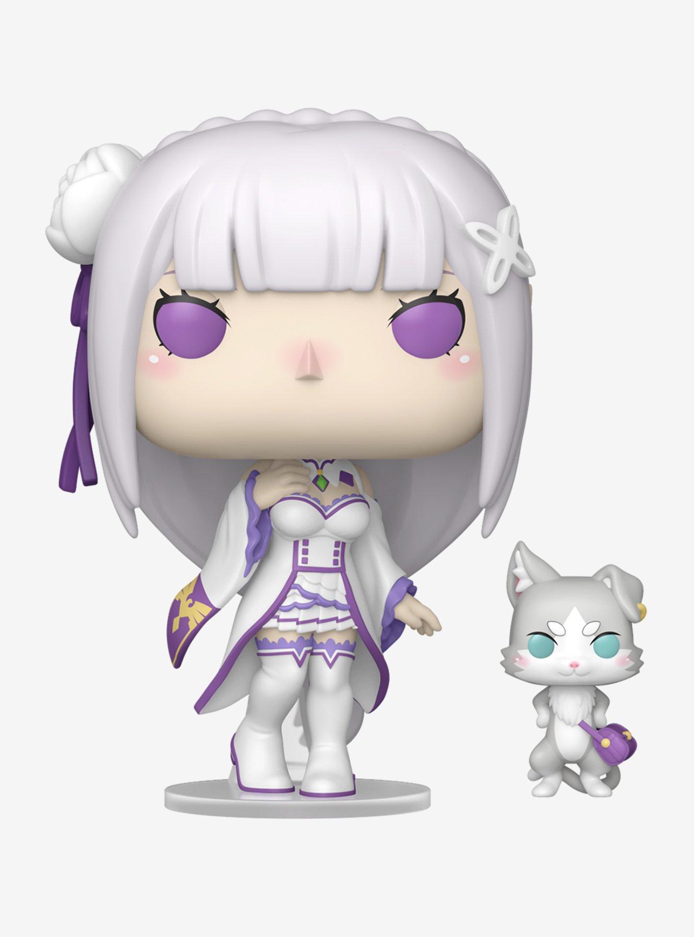 Funko Re:Zero Starting Life In Another World Pop! Animation Emilia & Puck Vinyl Figures, , hi-res