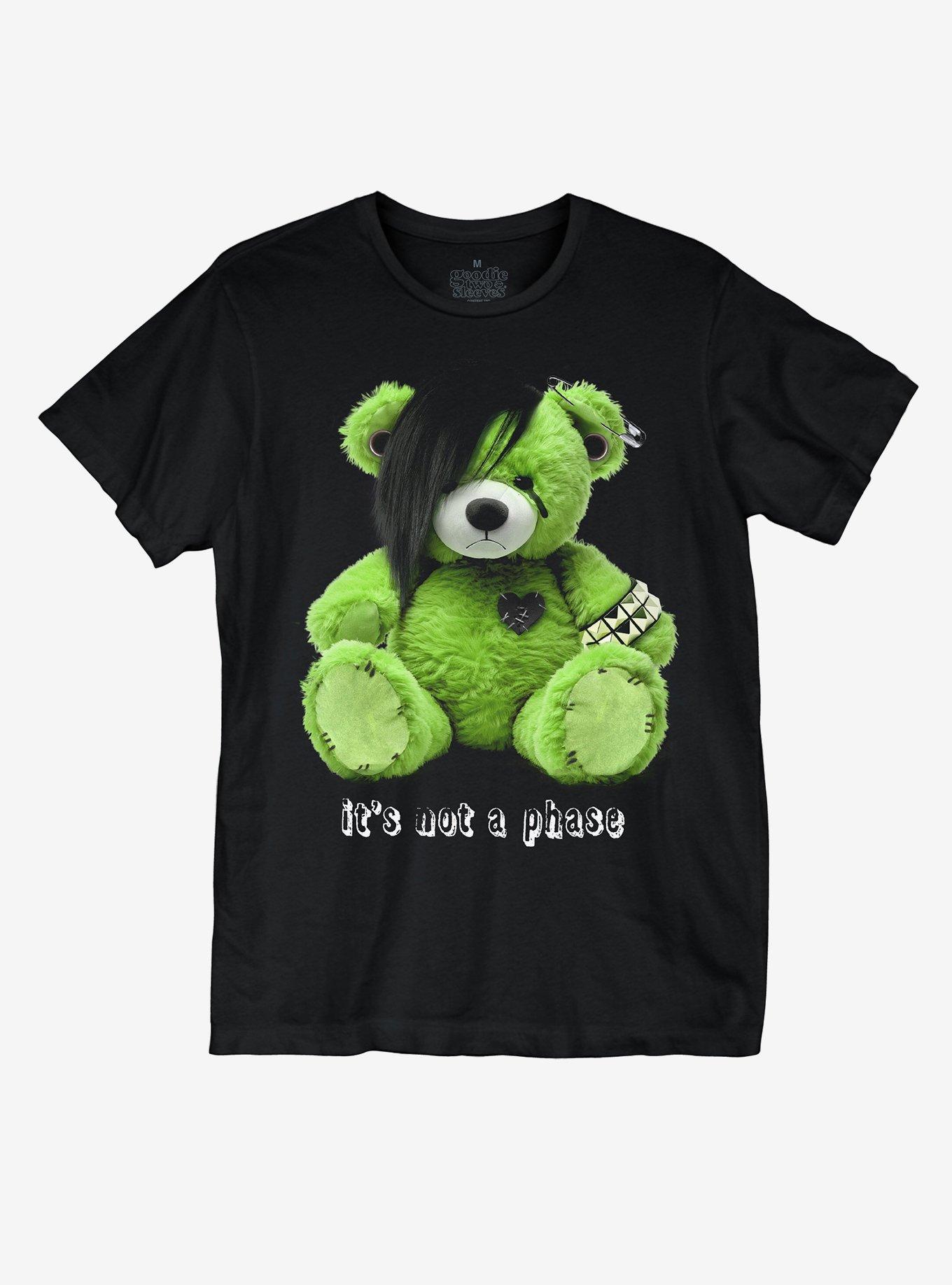 Emo Bear Not A Phase Girls T-Shirt By Goodie Two Sleeves, , hi-res