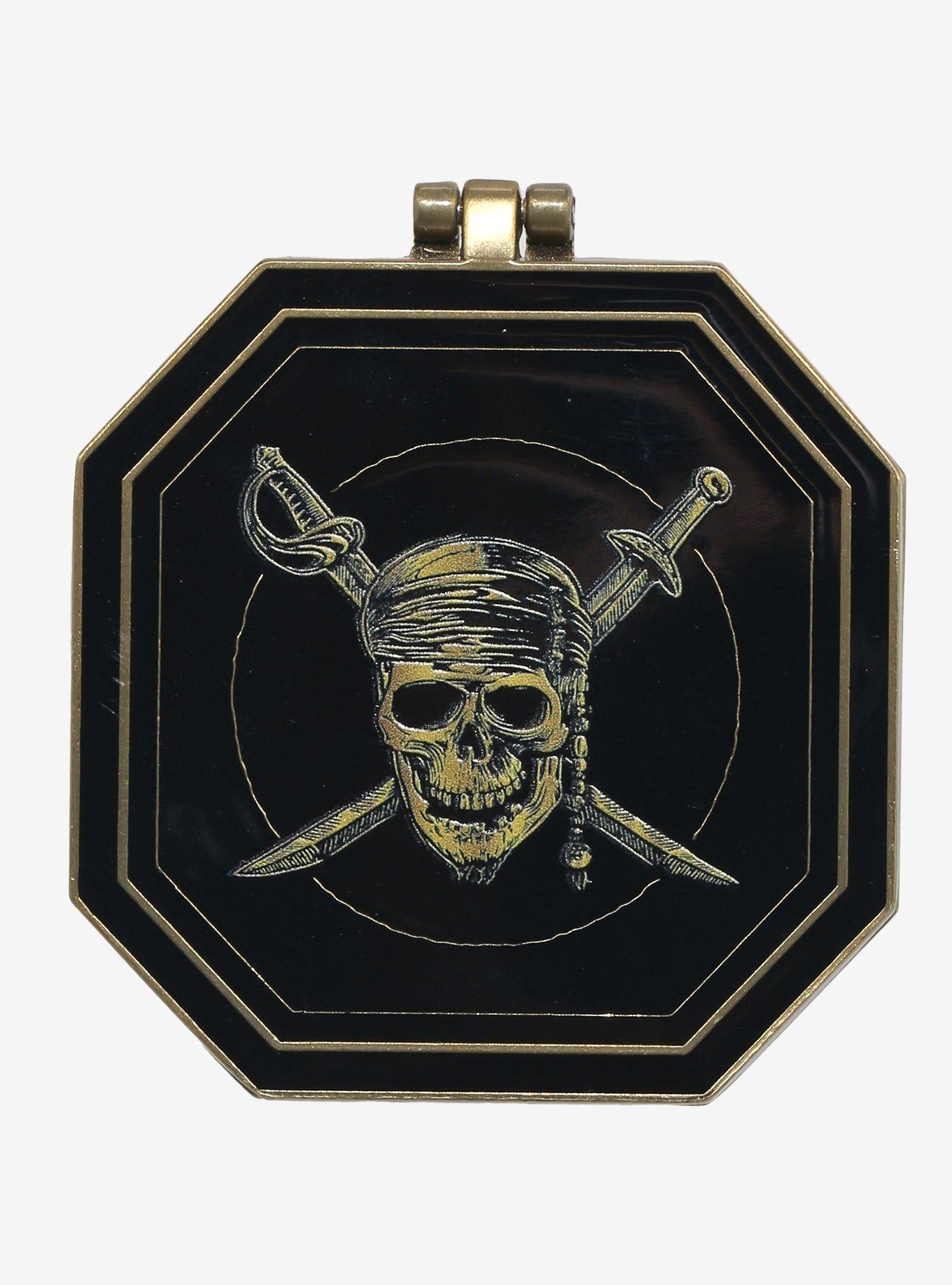 Disney Pirates of the Caribbean Spinning Compass Hinged Enamel Pin — BoxLunch Exclusive, , hi-res