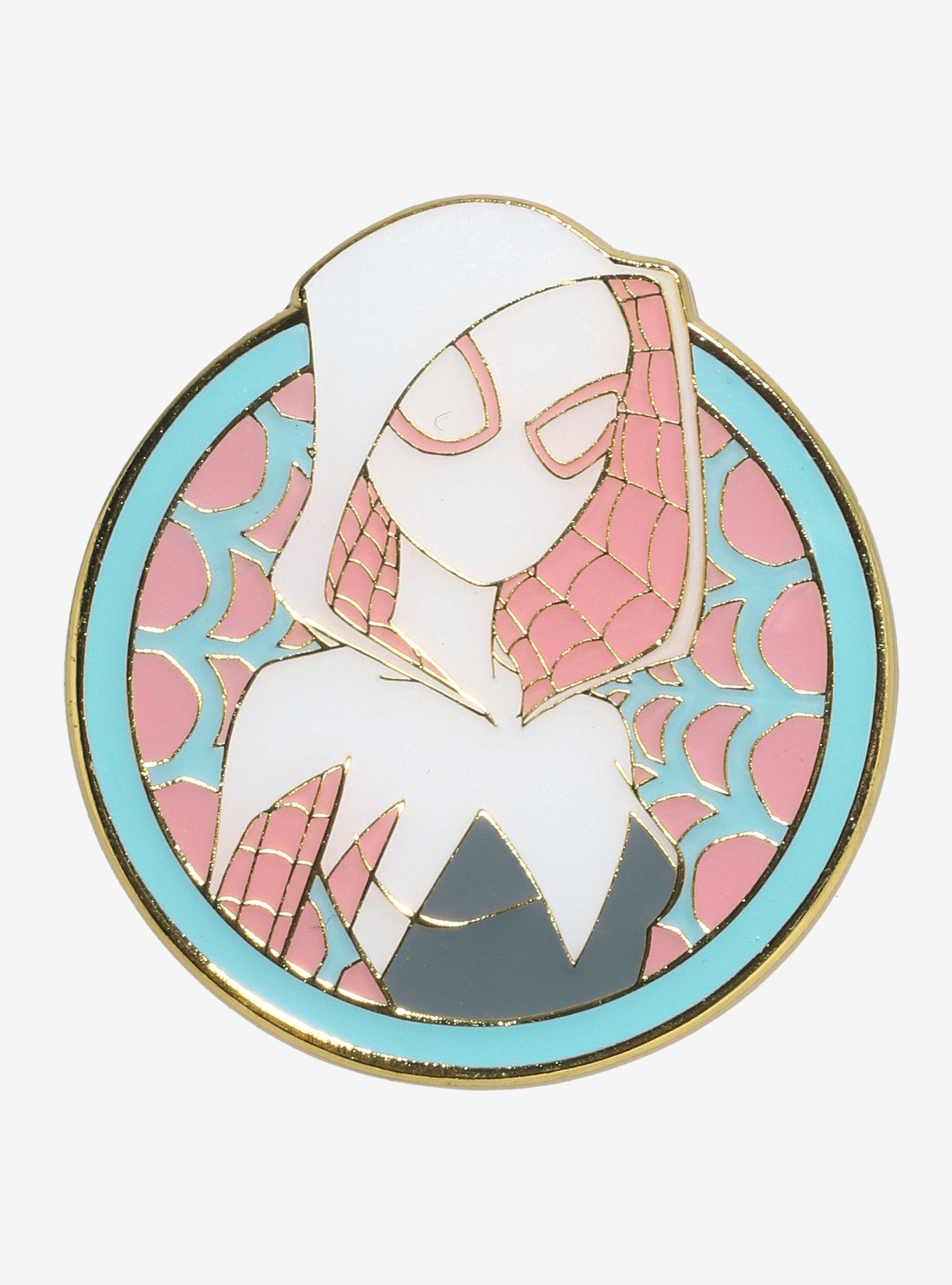 Loungefly Marvel Spider-Man Spider-Gwen Pastel Portrait Enamel Pin - BoxLunch Exclusive, , hi-res