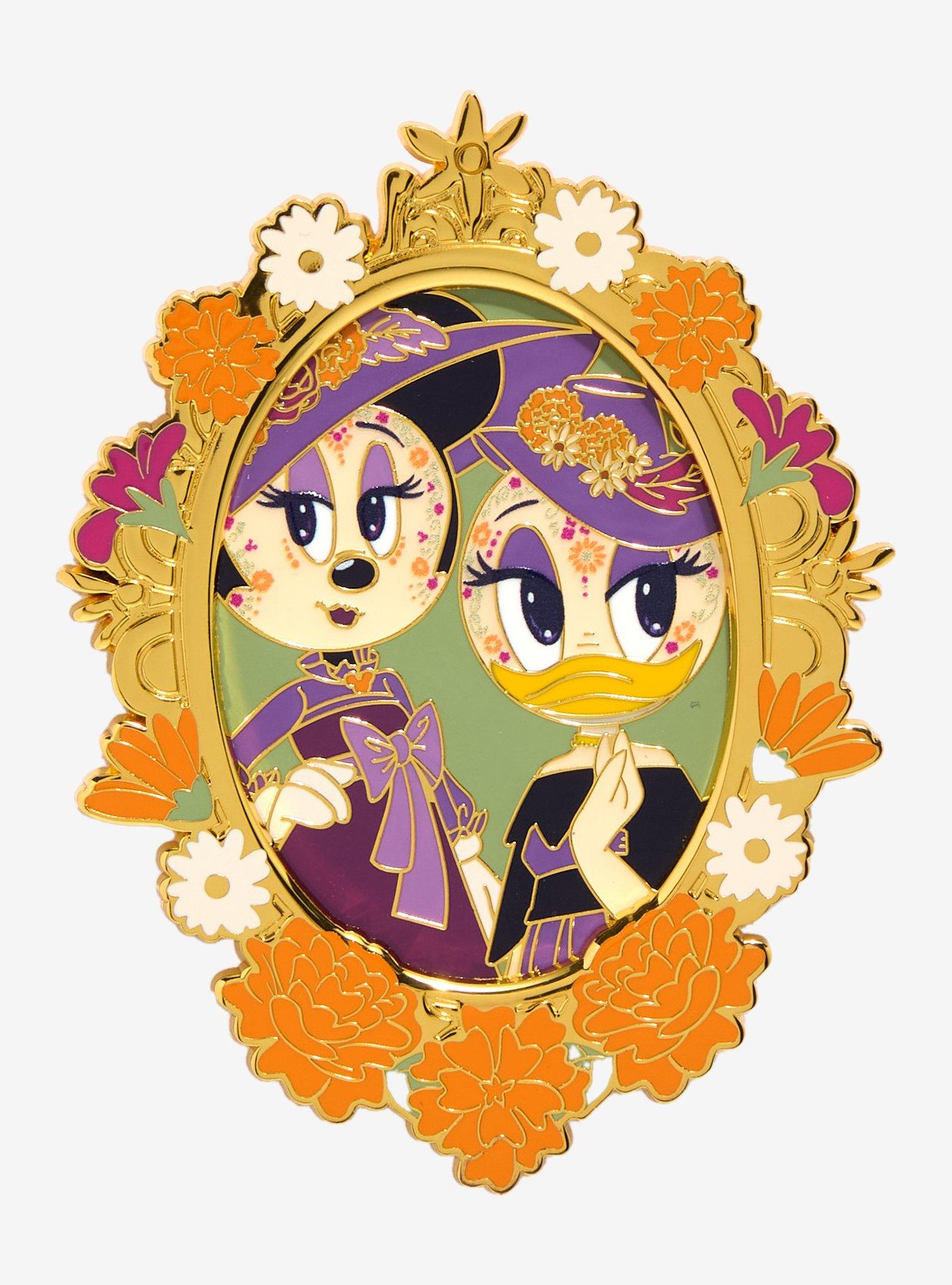 Loungefly Disney Minnie & Daisy Day of the Dead Limited Edition Glow-in-The-Dark Enamel Pin &mdash; BoxLunch Exclusive, , hi-res