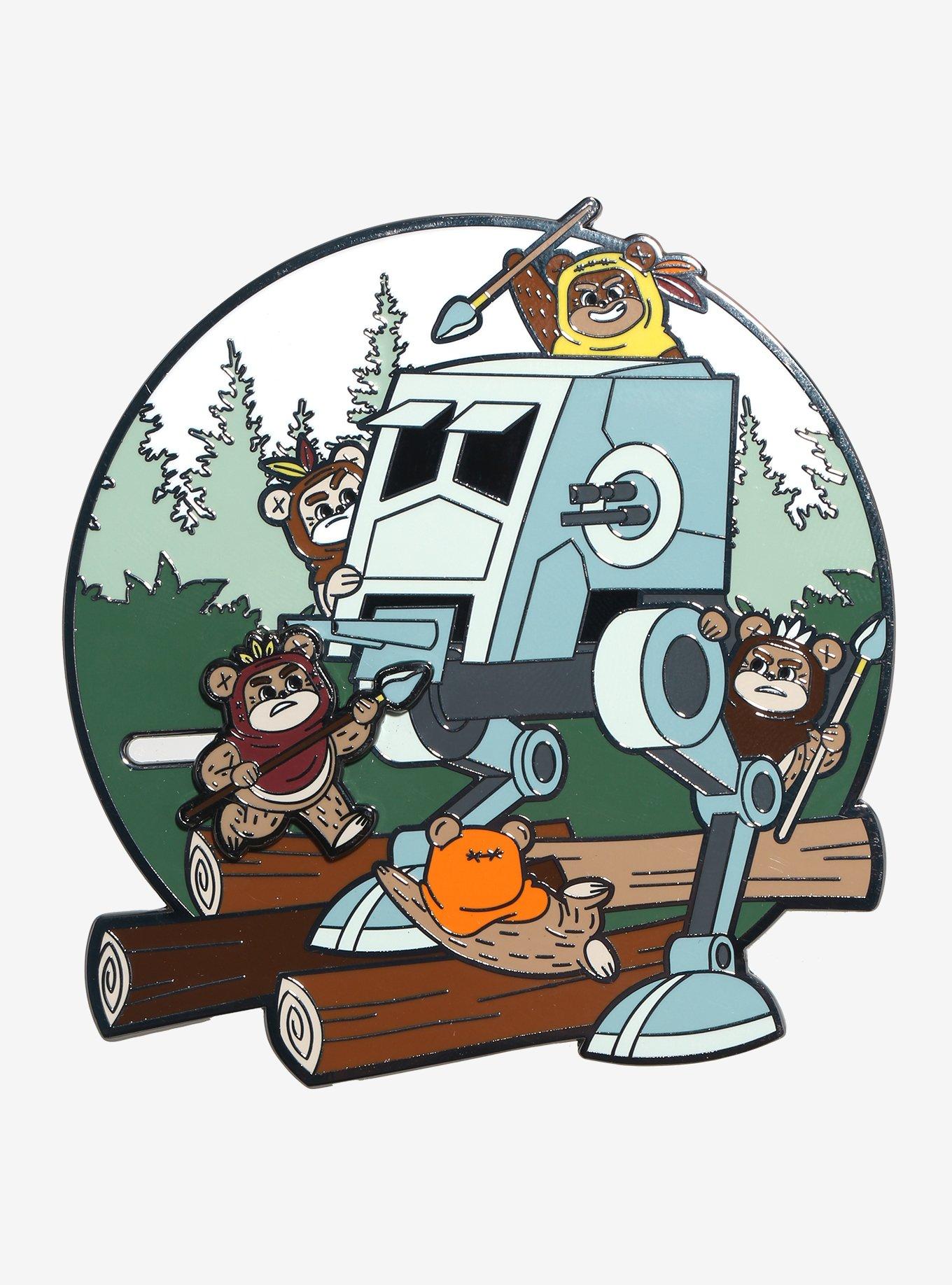Loungefly Star Wars Ewok Attack Moving Limited Edition Enamel Pin - BoxLunch Exclusive, , hi-res