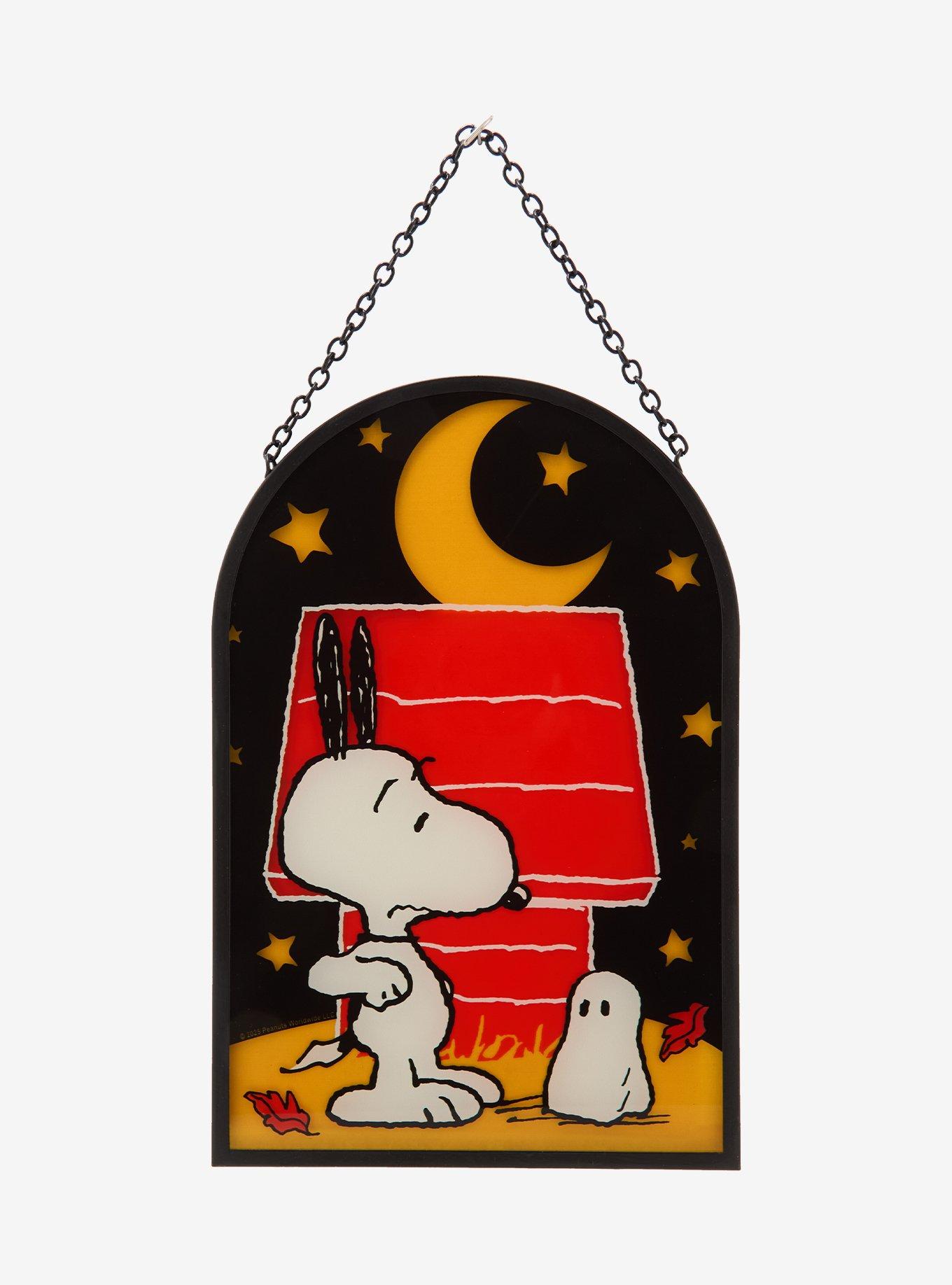 Peanuts Snoopy Halloween Doghouse Stained Glass Wall Art — BoxLunch Exclusive, , hi-res