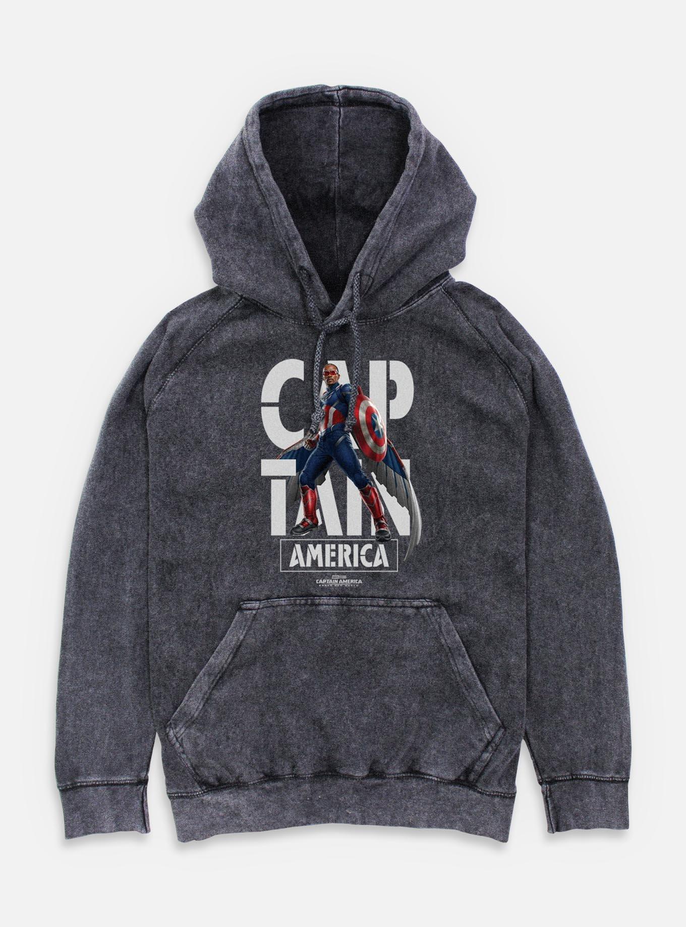 Captain America: Brave New World Captain Name Mineral Wash Hoodie, , hi-res