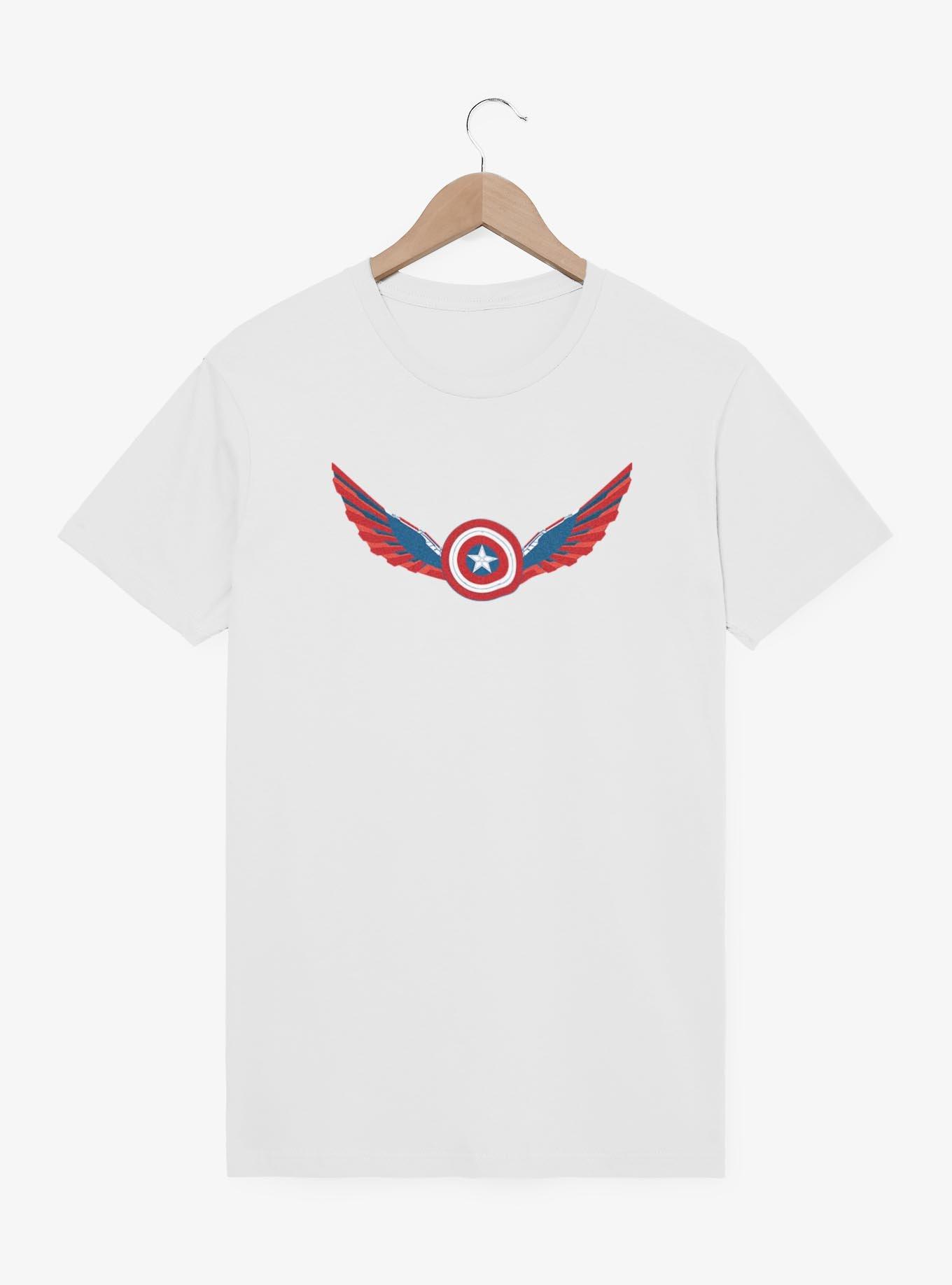 Captain America: Brave New World Wings Shield Falcon T-Shirt, WHITE, hi-res