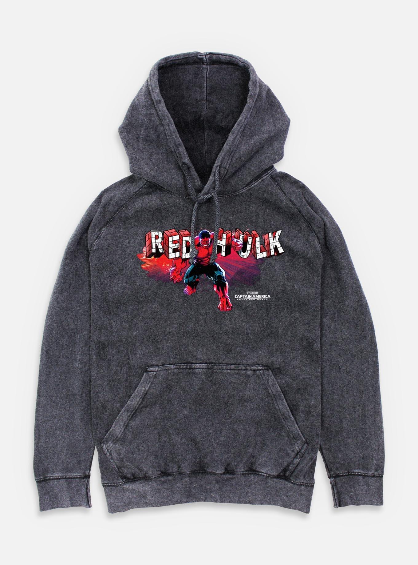 Captain America: Brave New World Big Red Hulk Mineral Wash Hoodie, , hi-res