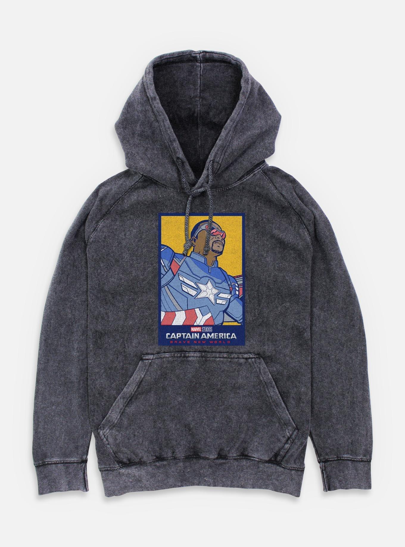 Captain America: Brave New World America Portrait Mineral Wash Hoodie, , hi-res