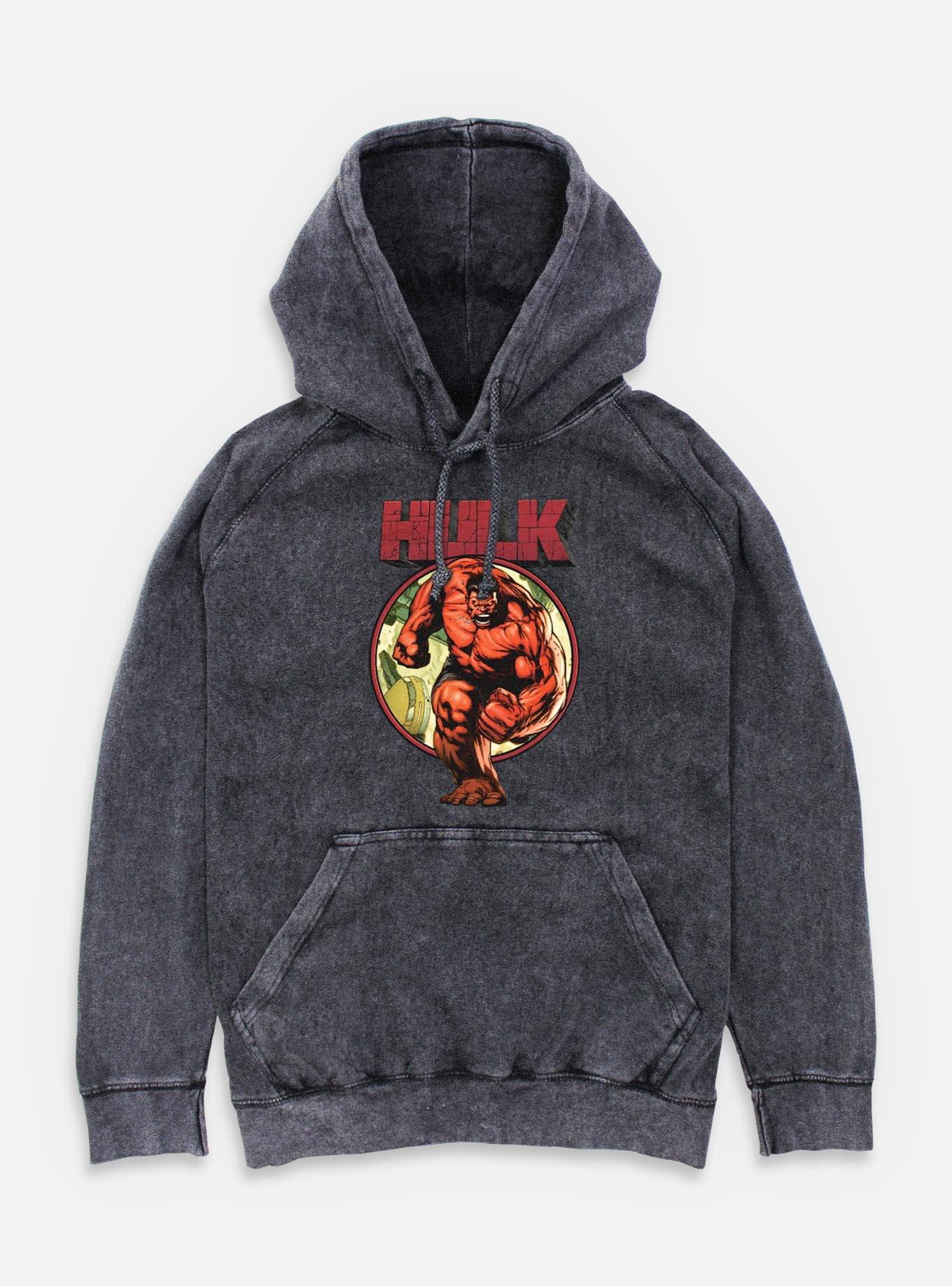 Marvel Red Hulk Run Mineral Wash Hoodie, , hi-res