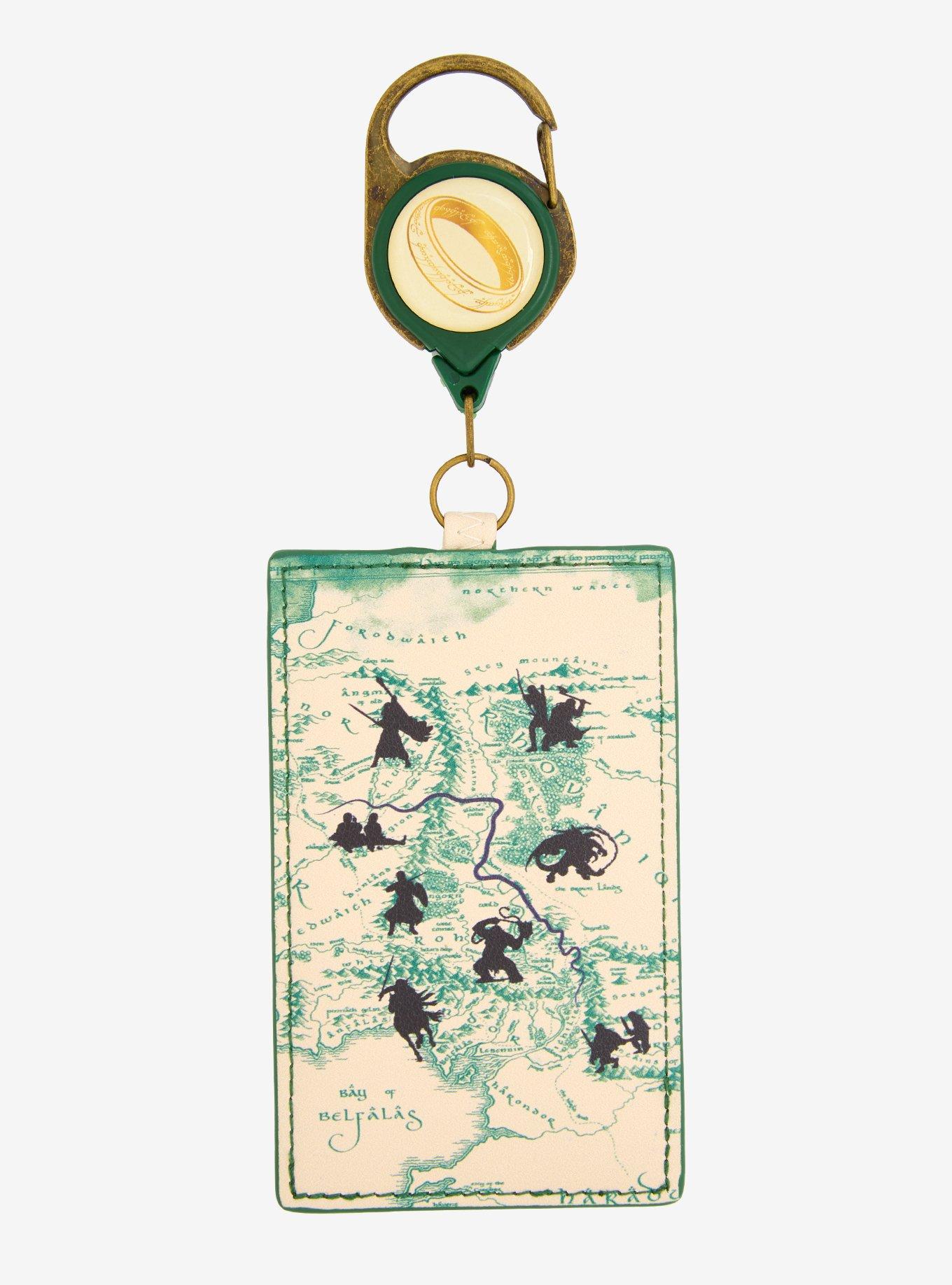 Loungefly The Lord of the Rings Map Retractable Lanyard — BoxLunch Exclusive, , hi-res