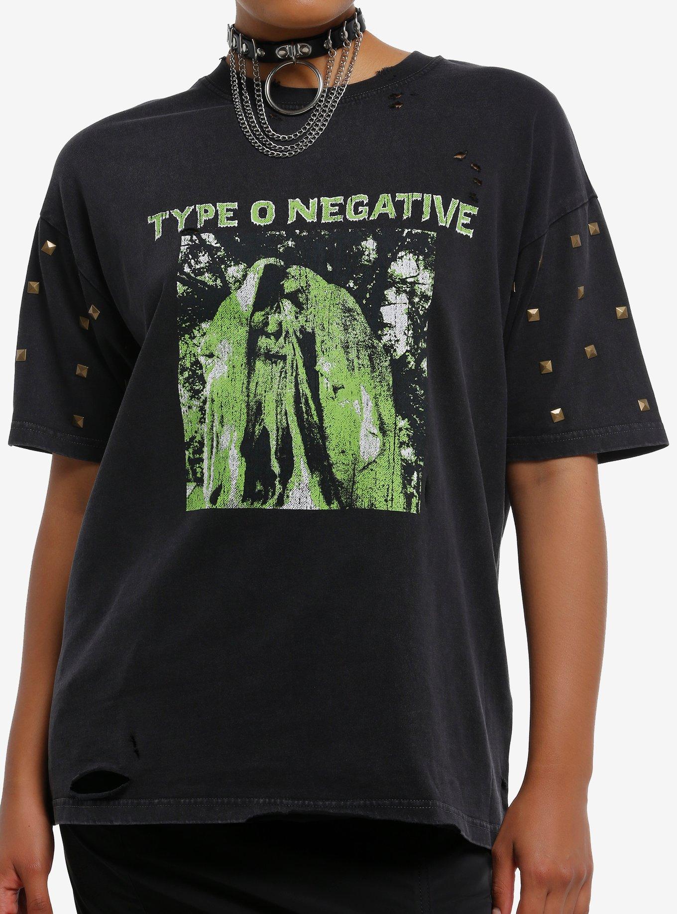 Type O Negative Studded Distressed T-Shirt | Hot Topic