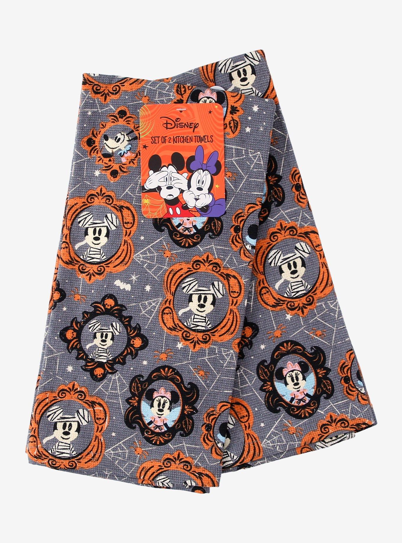 Disney Mickey Mouse Halloween Portraits Allover Print Kitchen Towel Set