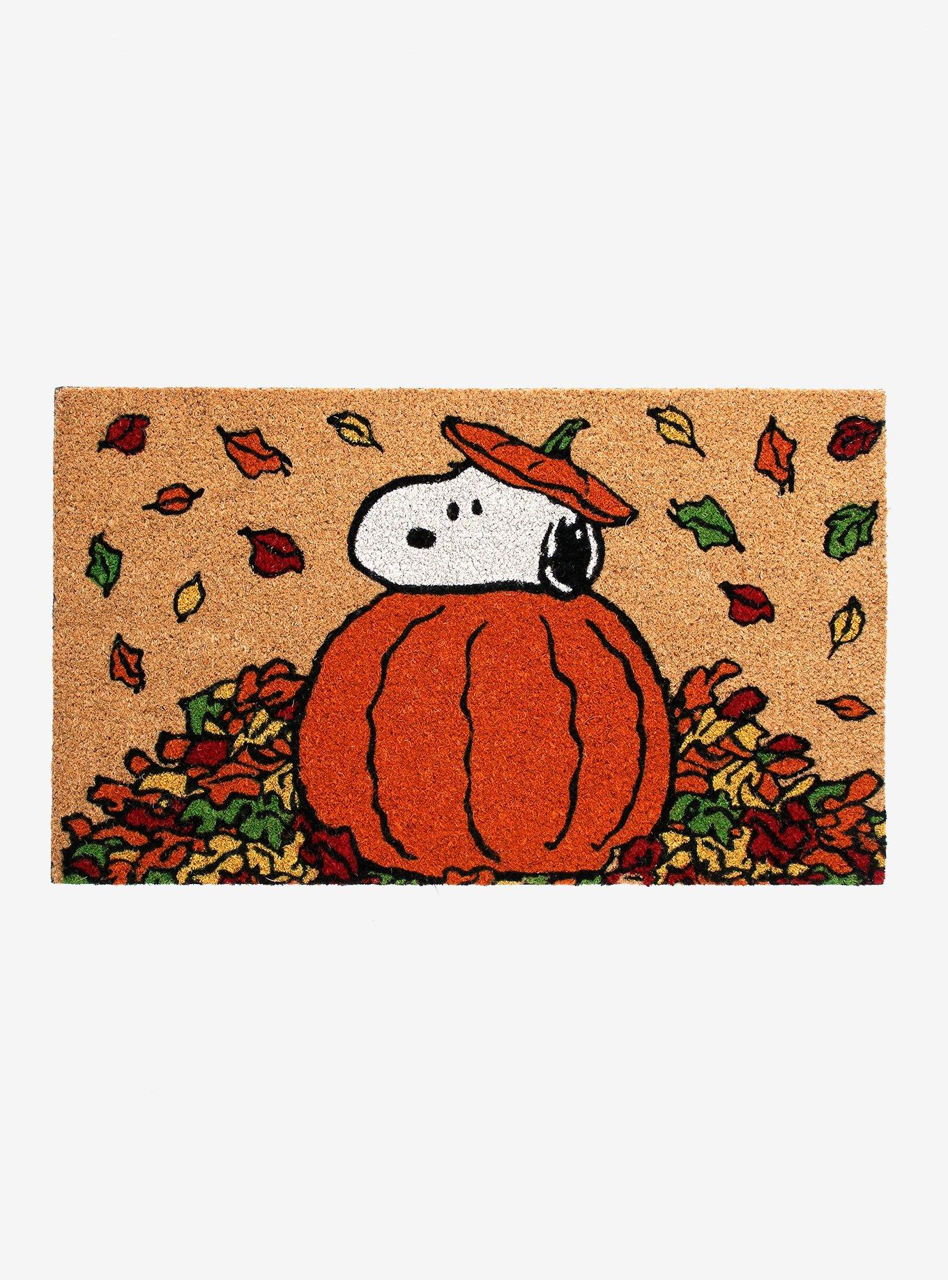 Peanuts Snoopy Pumpkin Autumn Door Mat