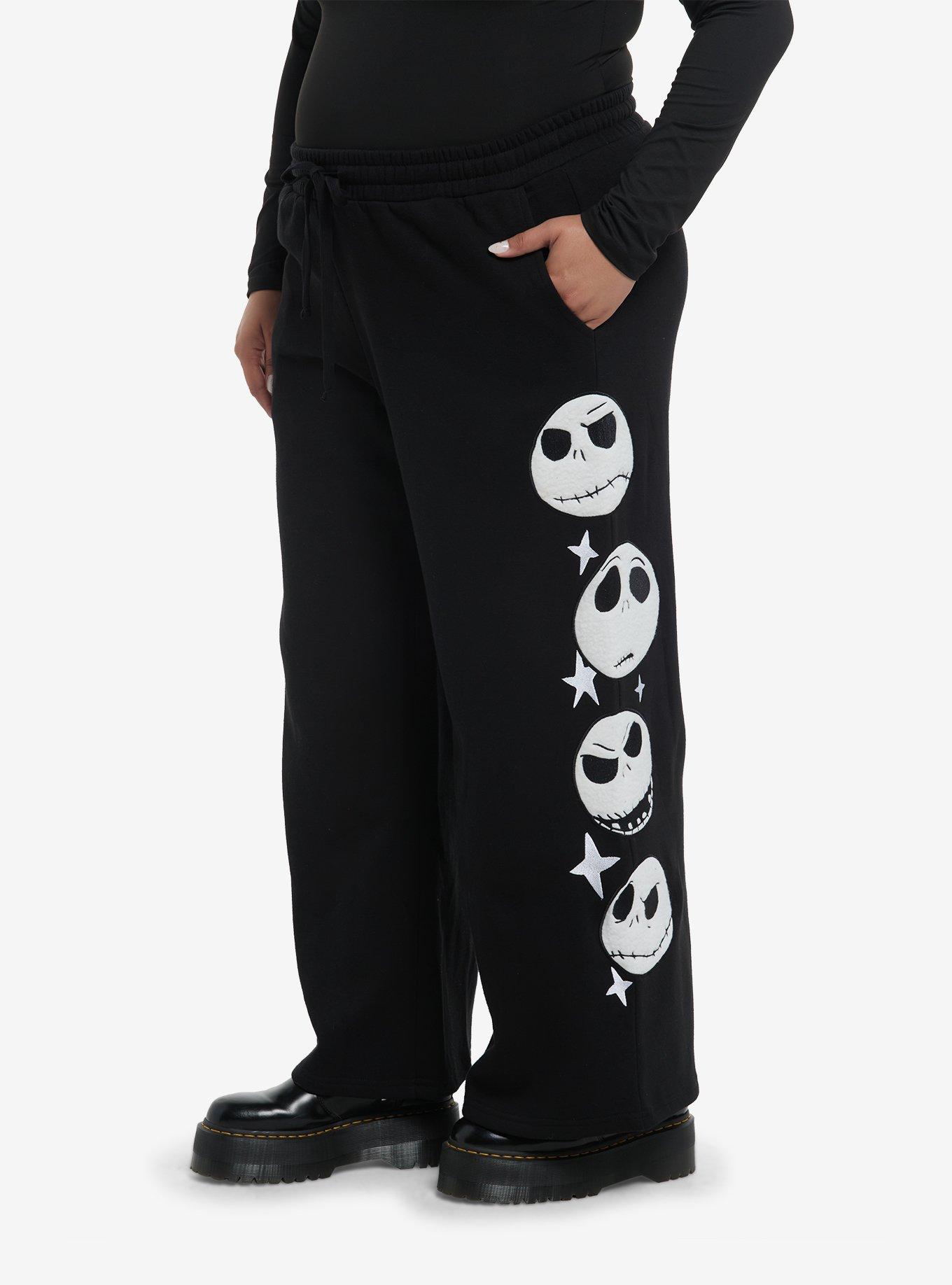 Her Universe The Nightmare Before Christmas Jack Faces Wide Leg Girls Lounge Pants Plus Size, , hi-res