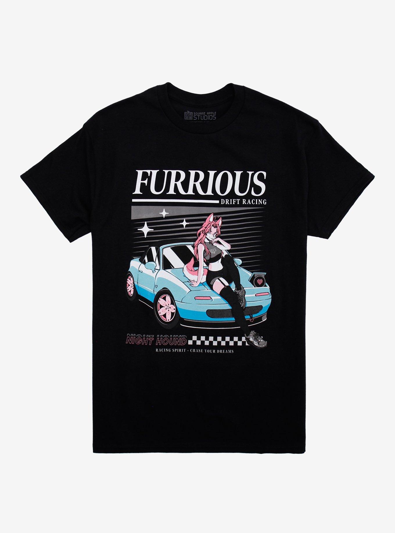 Furrious Drift Racing T-Shirt By Square Apple Studios, , hi-res