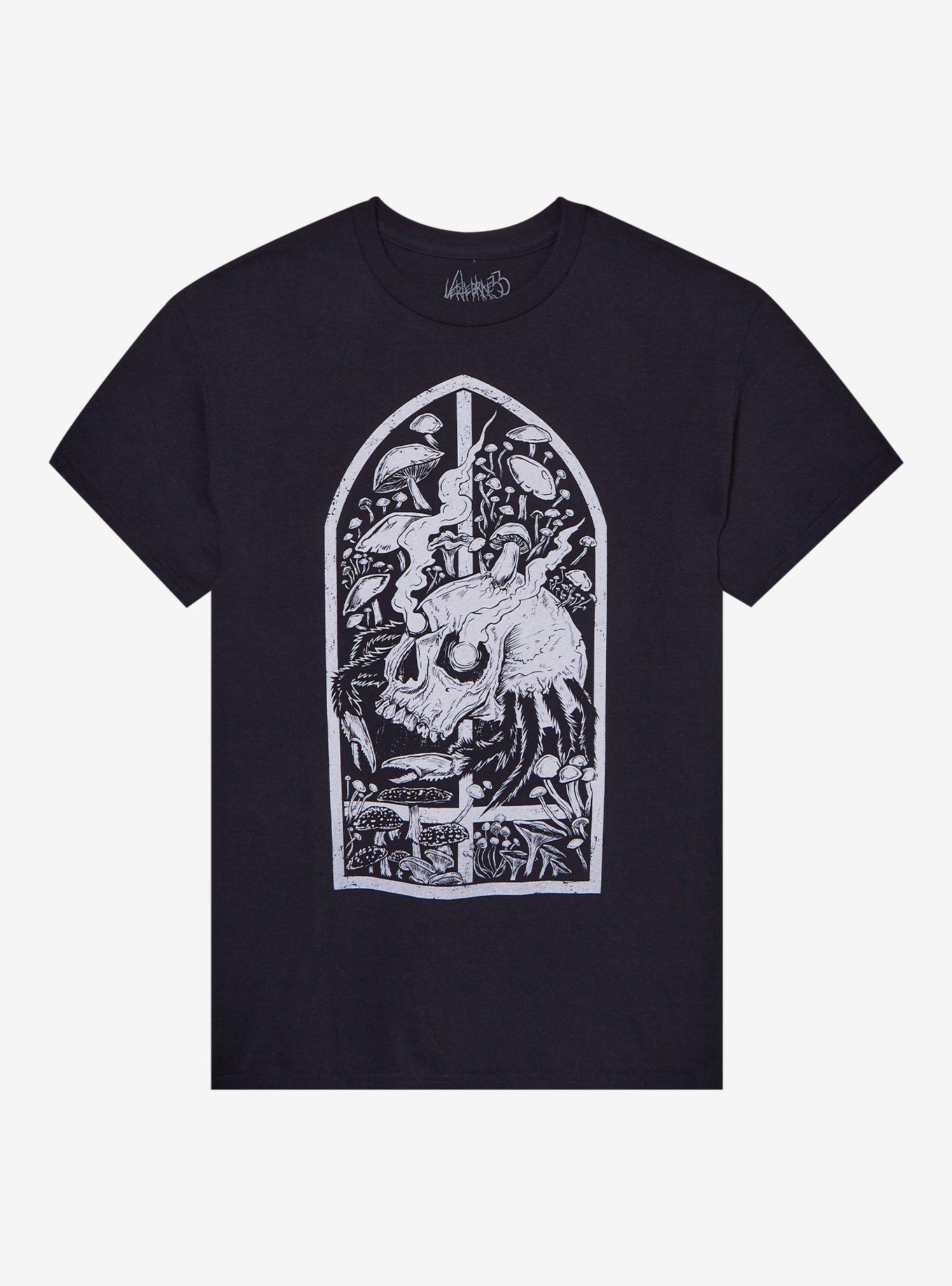 Skull Crab & Mushrooms T-Shirt By Vertebrae33, , hi-res