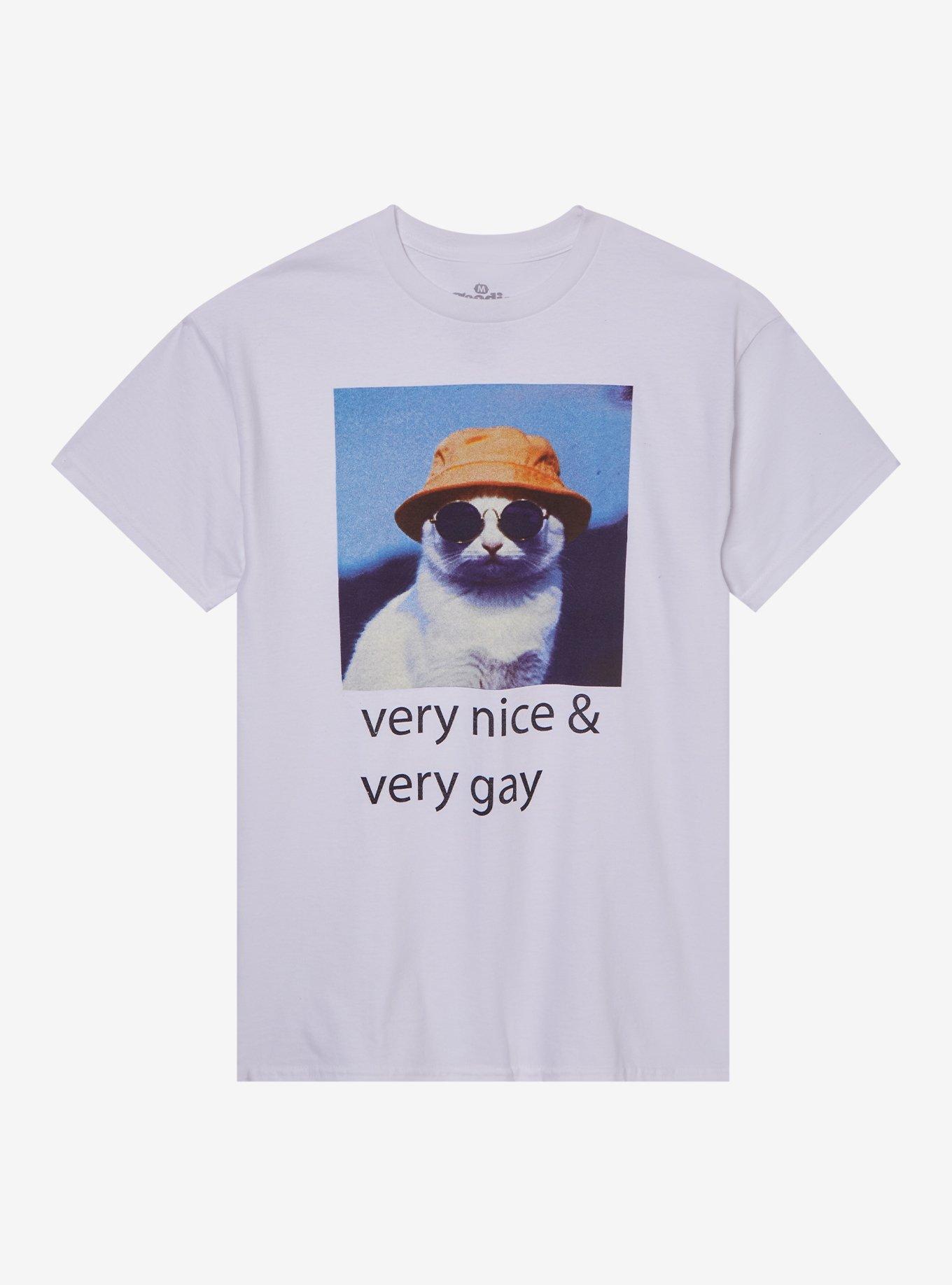 Cat Nice & Gay T-Shirt By Goodie Two Sleeves, , hi-res