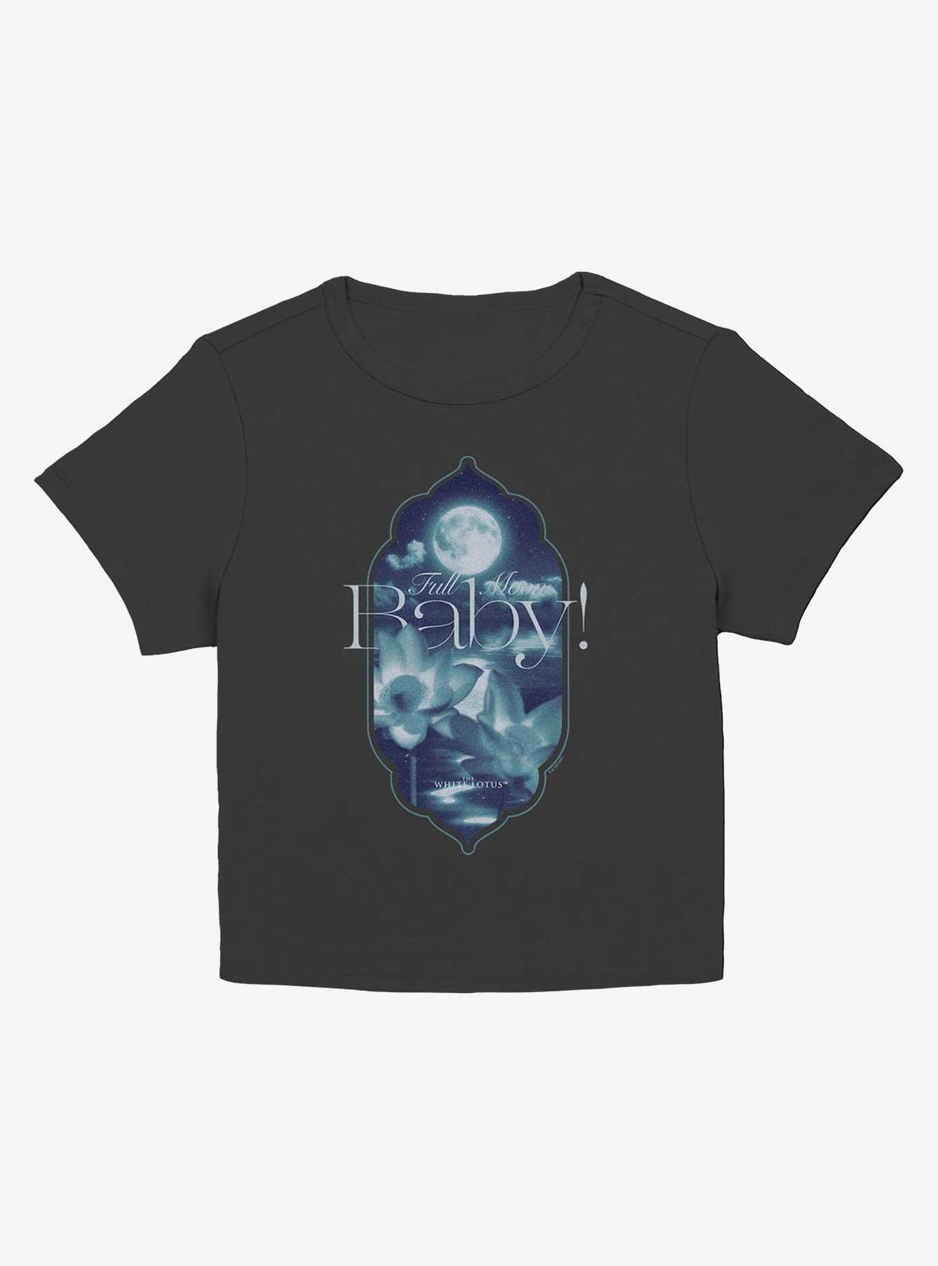 The White Lotus Full Moon Baby Girls Baby T-Shirt, BLACK, hi-res