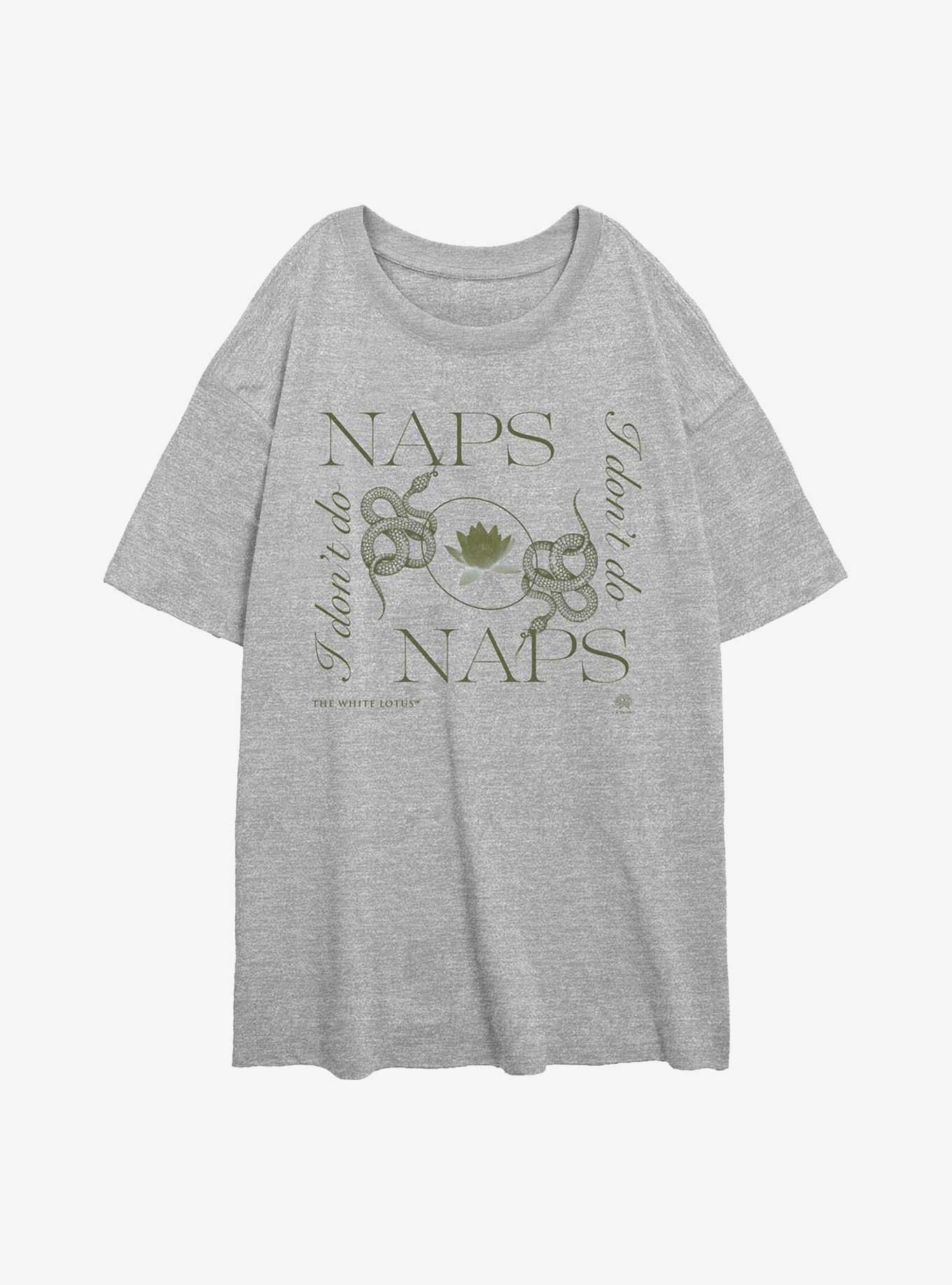 The White Lotus Naps Naps Girls Oversized T-Shirt, ATH HTR, hi-res
