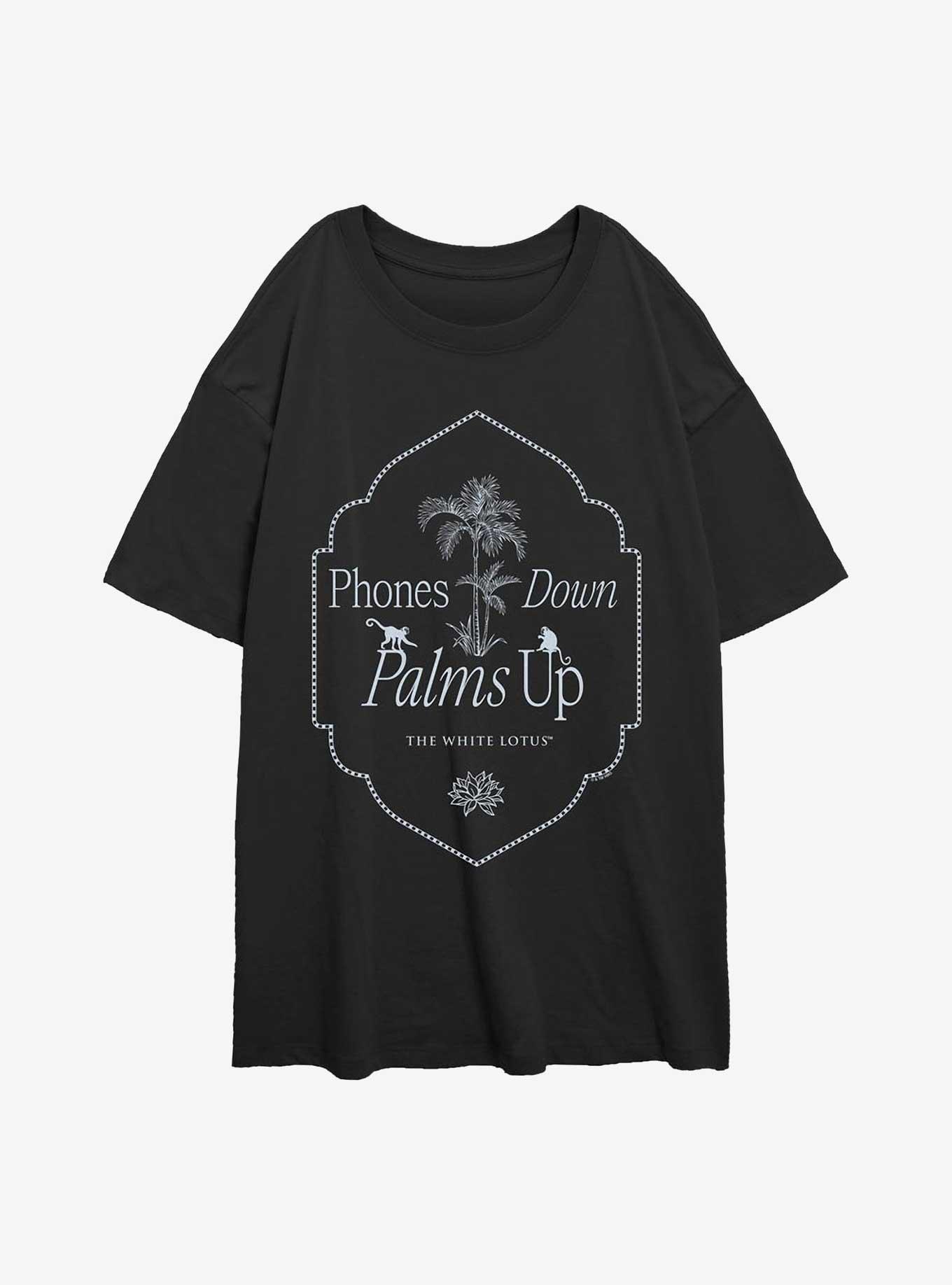 The White Lotus Phones Down Palms Up Girls Oversized T-Shirt, , hi-res