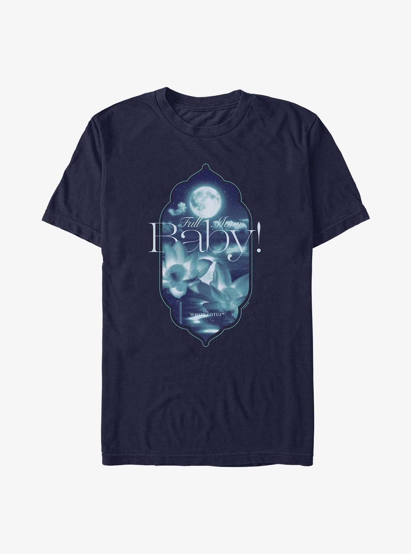 The White Lotus Full Moon Baby T-Shirt, NAVY, hi-res