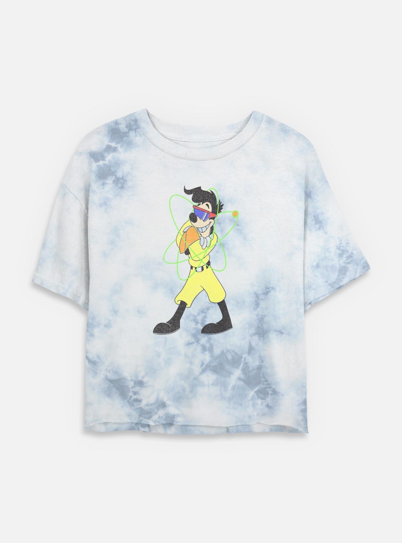 Disney Goofy Powerline Style Tie Dye Crop Womens T-Shirt, , hi-res