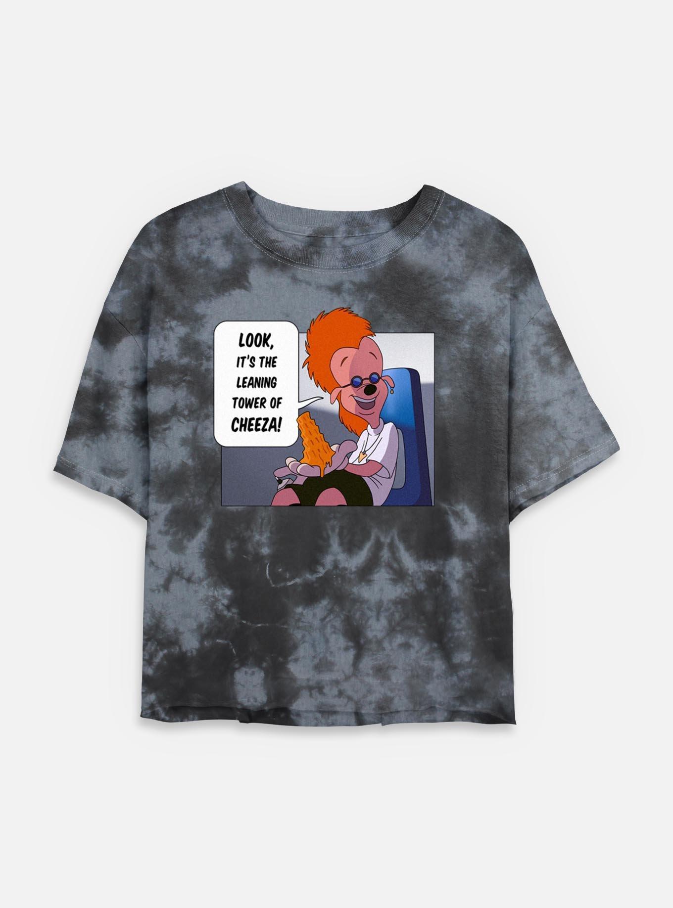 Disney Goofy Tower Of Cheeza Tie Dye Crop Womens T-Shirt, , hi-res