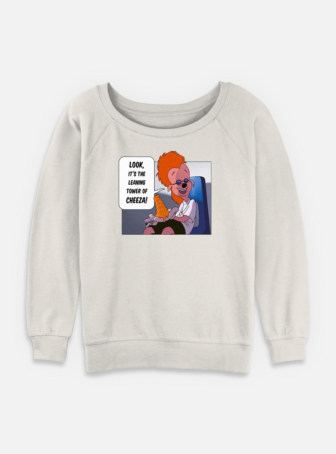 Disney Goofy Tower Of Cheeza Womens Slouchy Sweatshirt, , hi-res