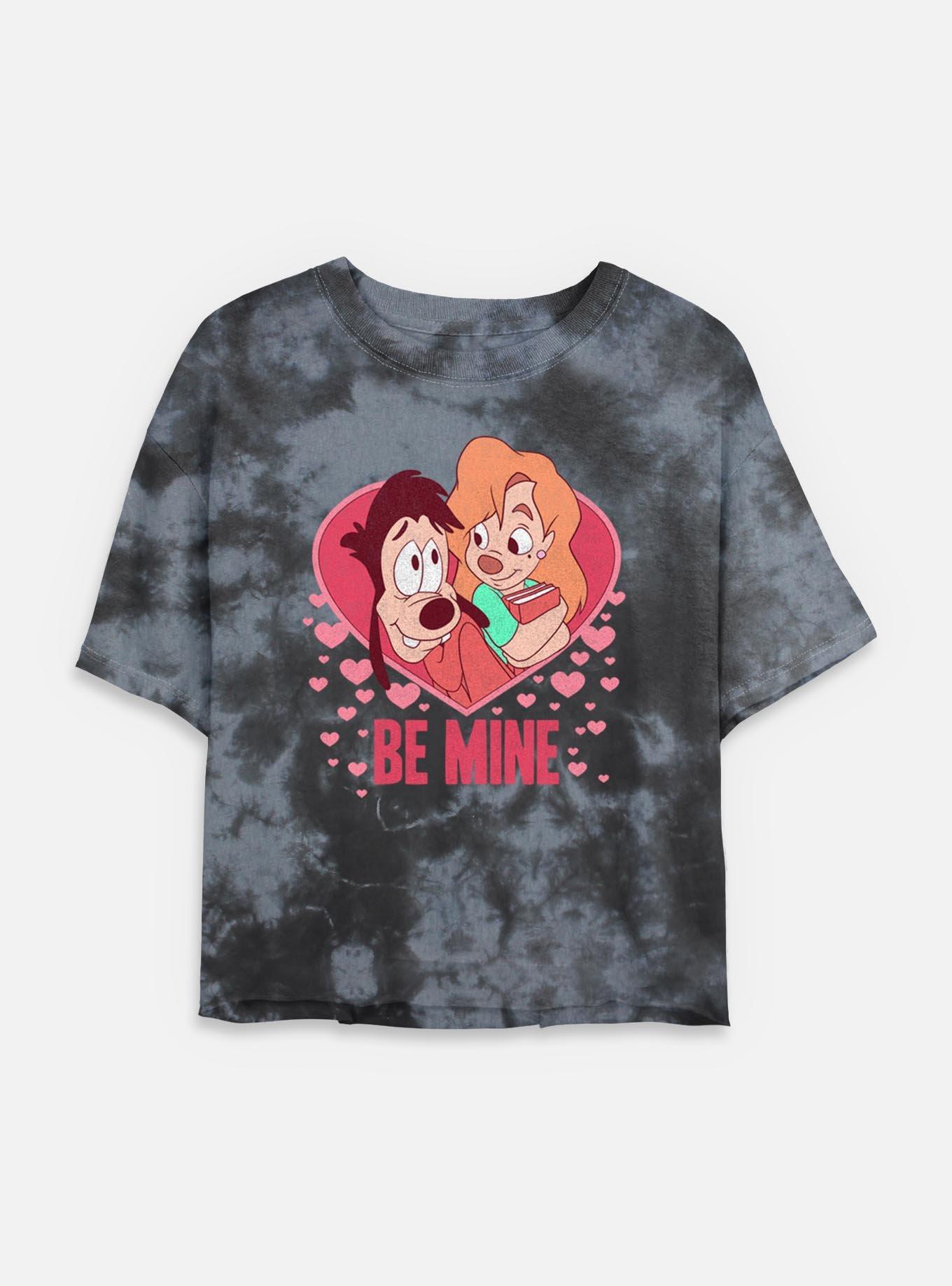 Disney Goofy Max And Rox Be Mine Tie Dye Crop Womens T-Shirt, , hi-res