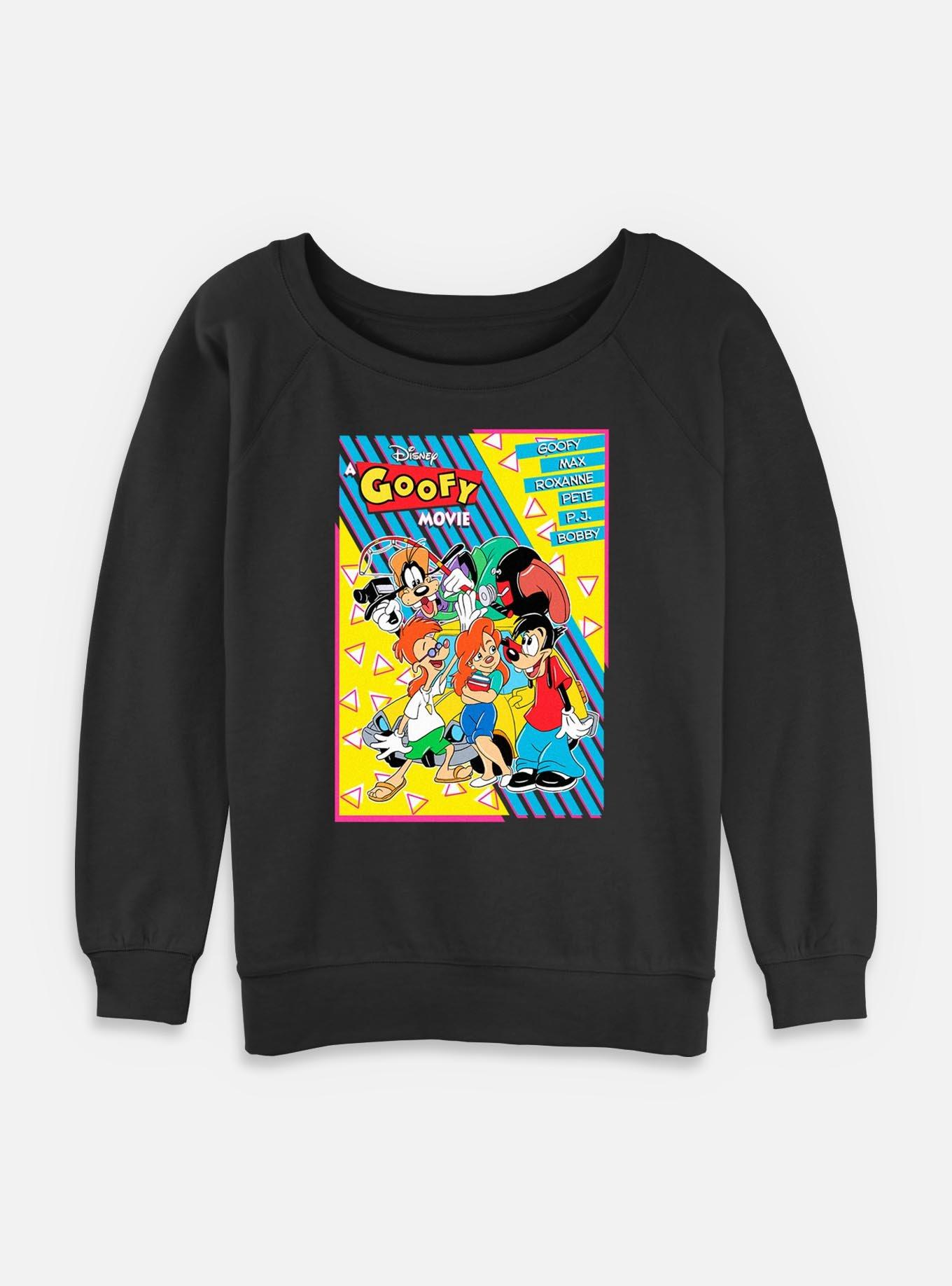 Disney Goofy Retro Group Poster Womens Slouchy Sweatshirt, , hi-res