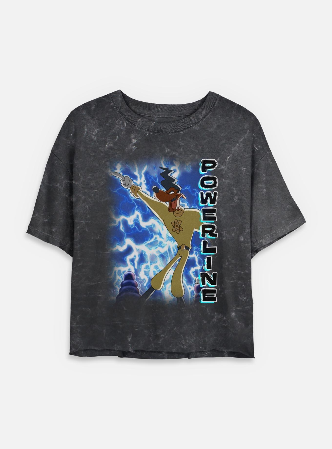 Disney Goofy This Is Power Mineral Wash Womens Crop T-Shirt, , hi-res