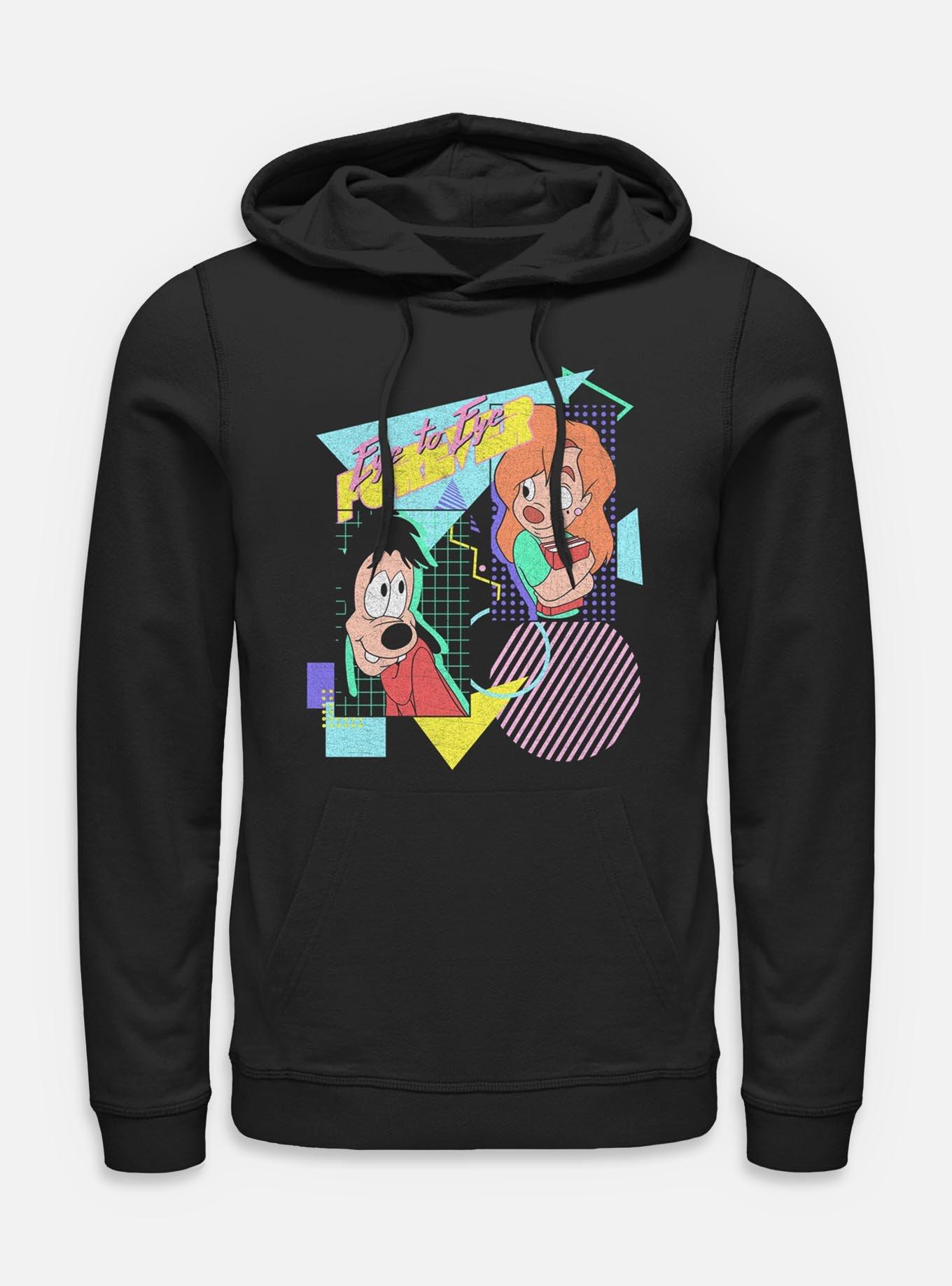 Disney Goofy Eye To Eye 80s Hoodie, BLACK, hi-res