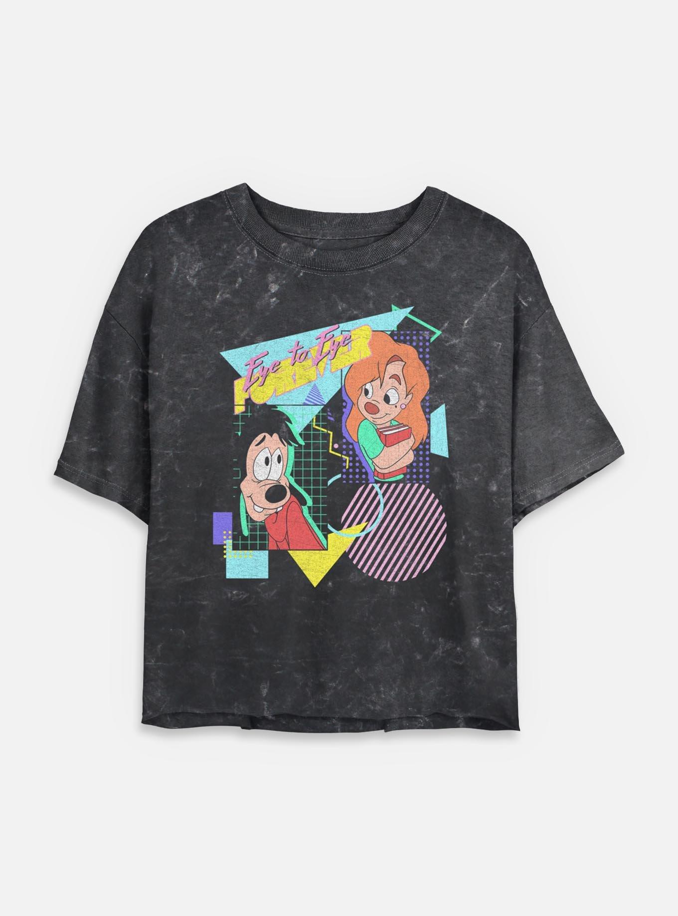 Disney Goofy Eye To Eye 80s Mineral Wash Womens Crop T-Shirt, , hi-res