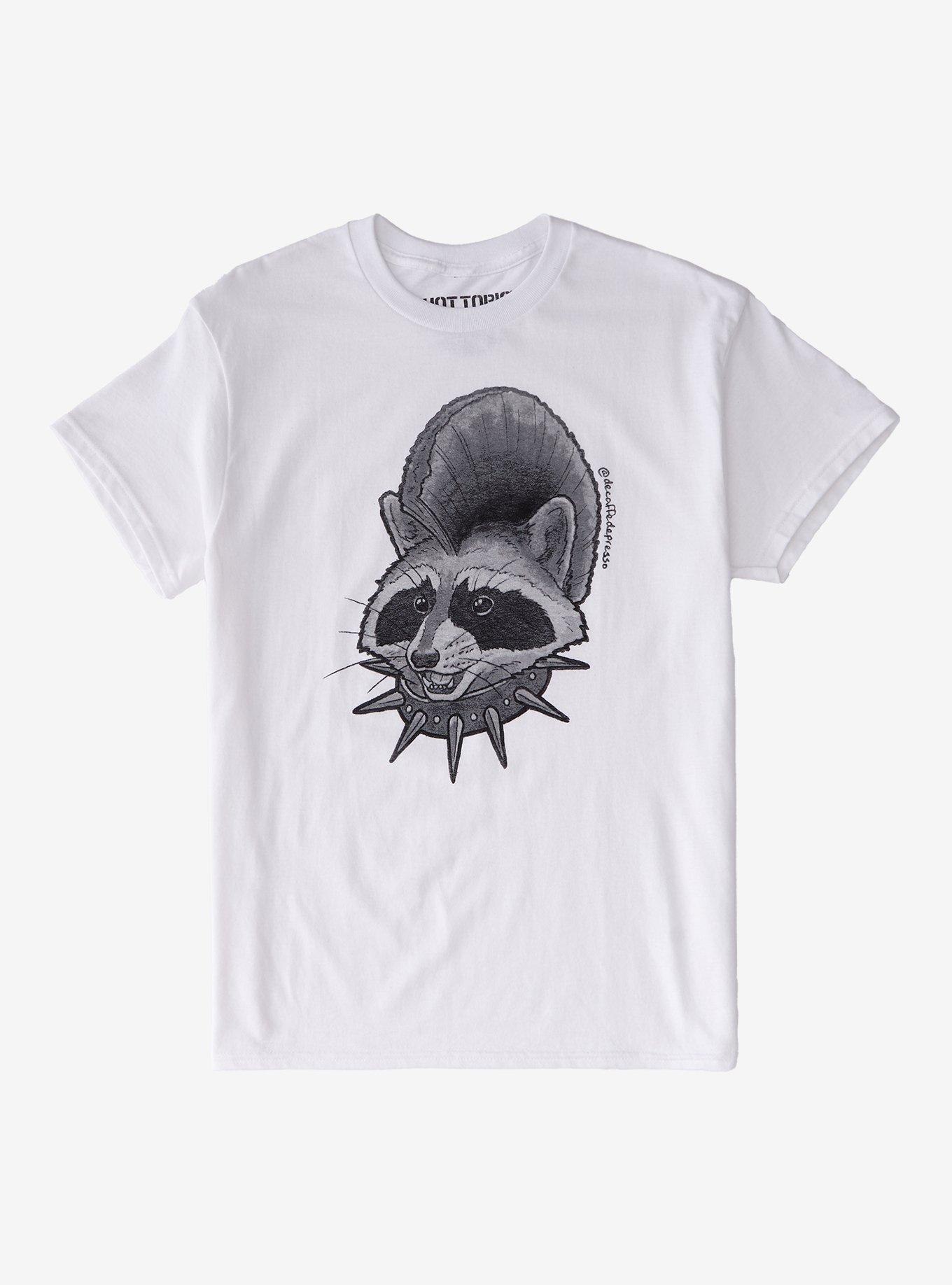 Raccoon Mohawk T-Shirt By Decaffedepresso, , hi-res