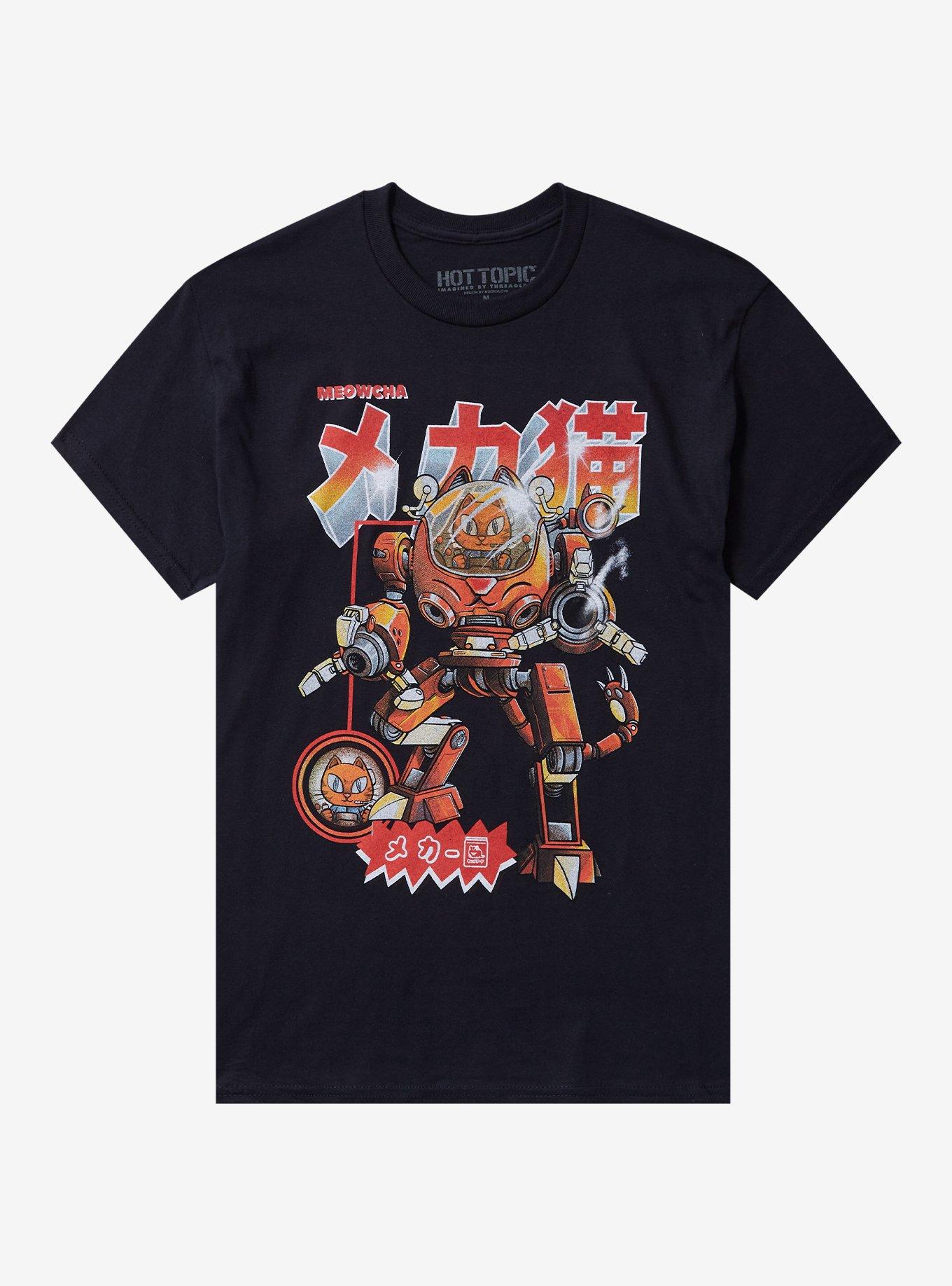 Mecha Cat T-Shirt By Kooky Love, , hi-res