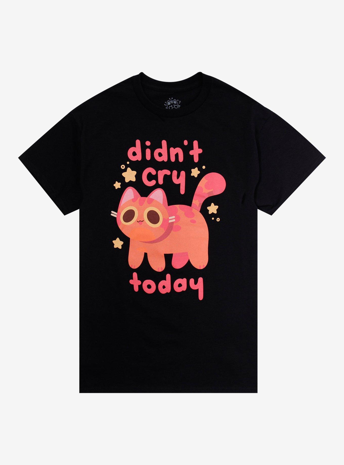 Didn't Cry Today Cat T-Shirt By Hollyddraws, , hi-res