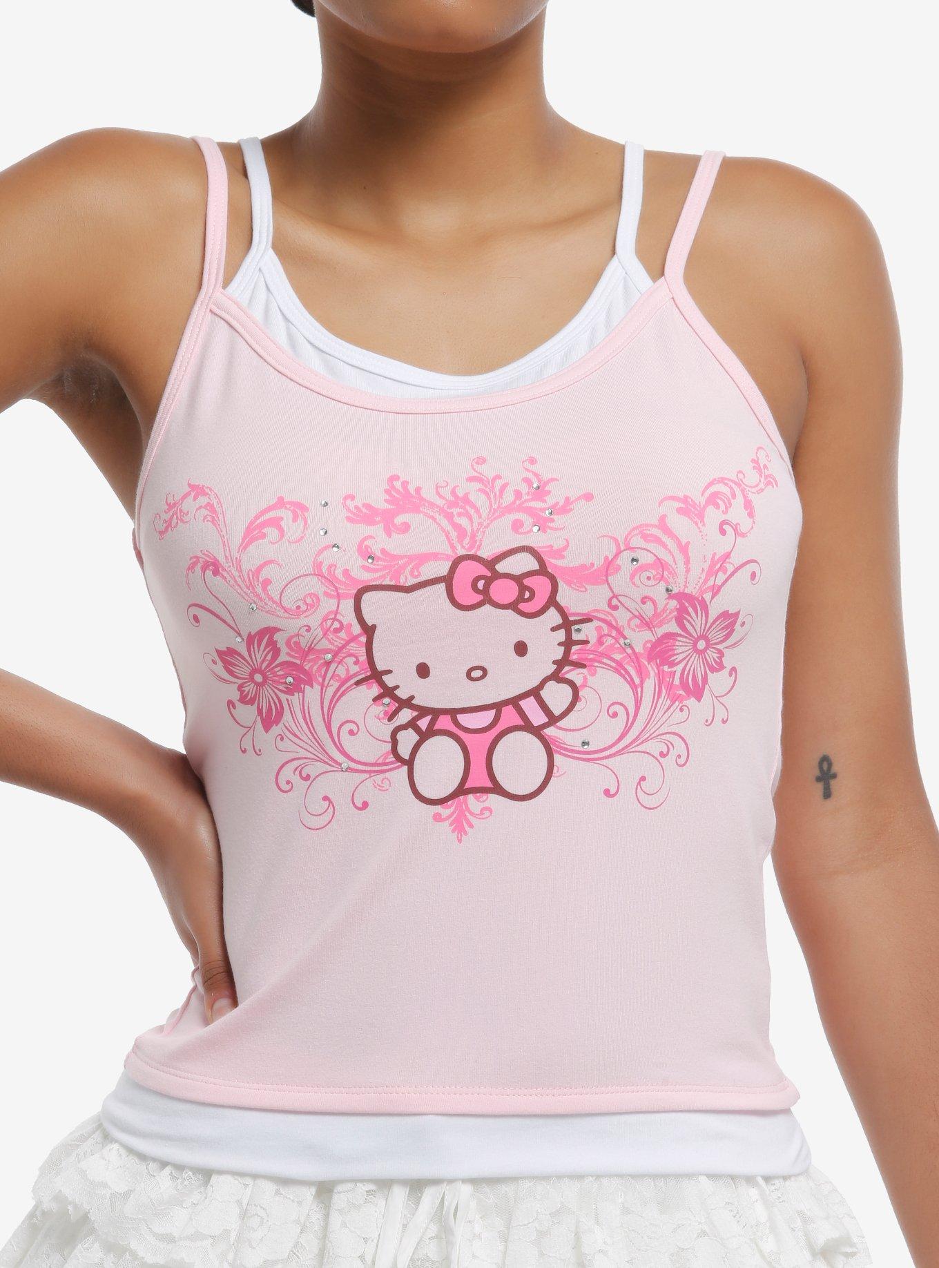 Hello Kitty Y2K Double Layer Cami, , hi-res