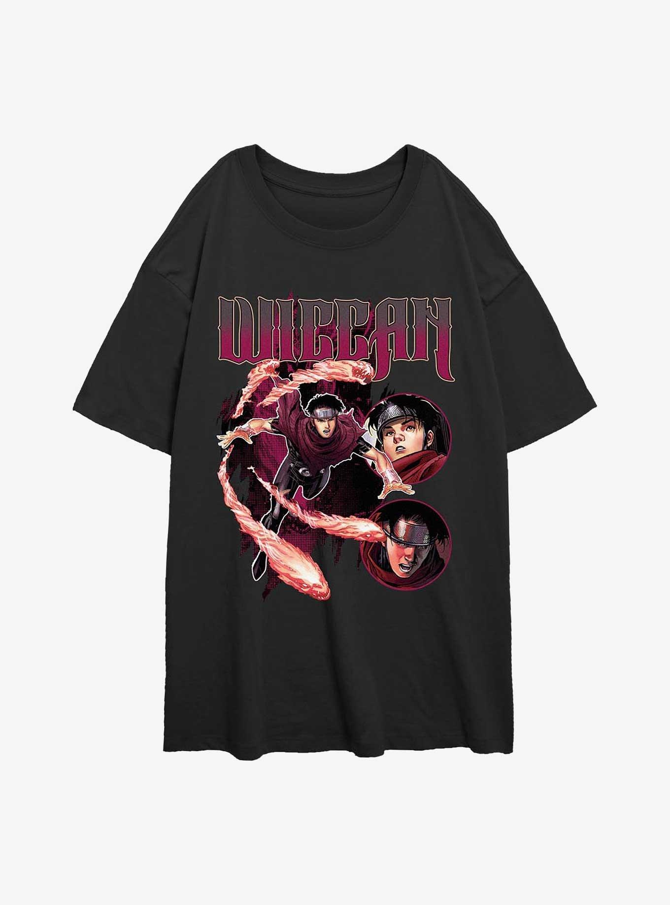 Marvel Wiccan Wiccan Flames Girls Oversized T-Shirt, BLACK, hi-res