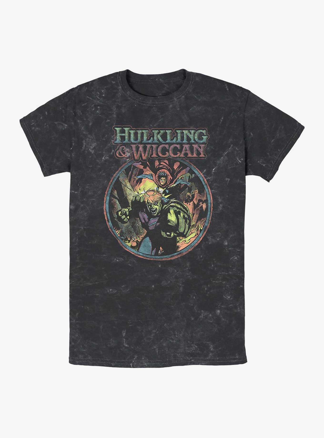 Marvel Wiccan Hey Boy Mineral Wash T-Shirt, BLACK, hi-res