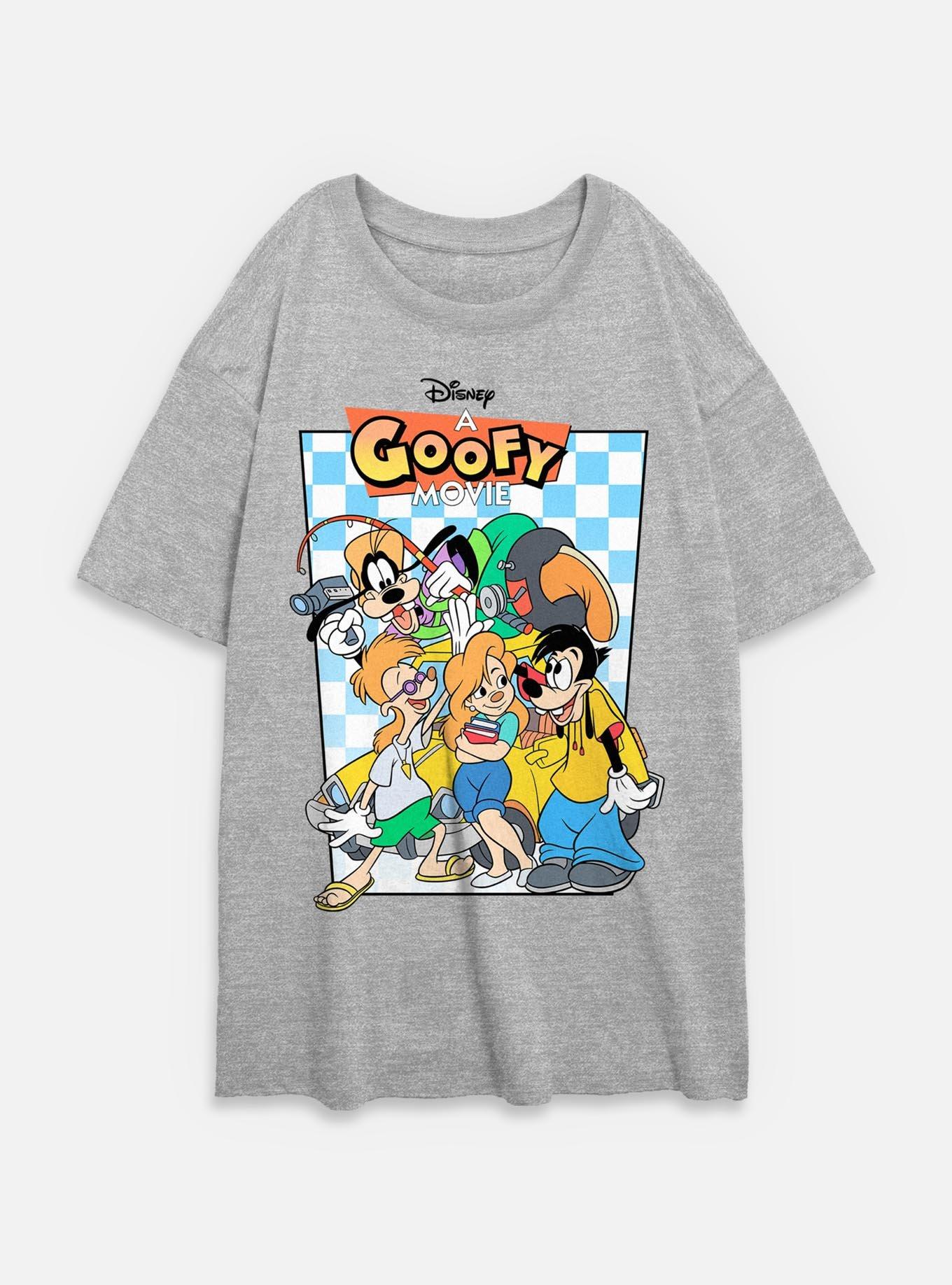 Disney Goofy Group Checkered Pattern Womens Oversized T-Shirt, , hi-res