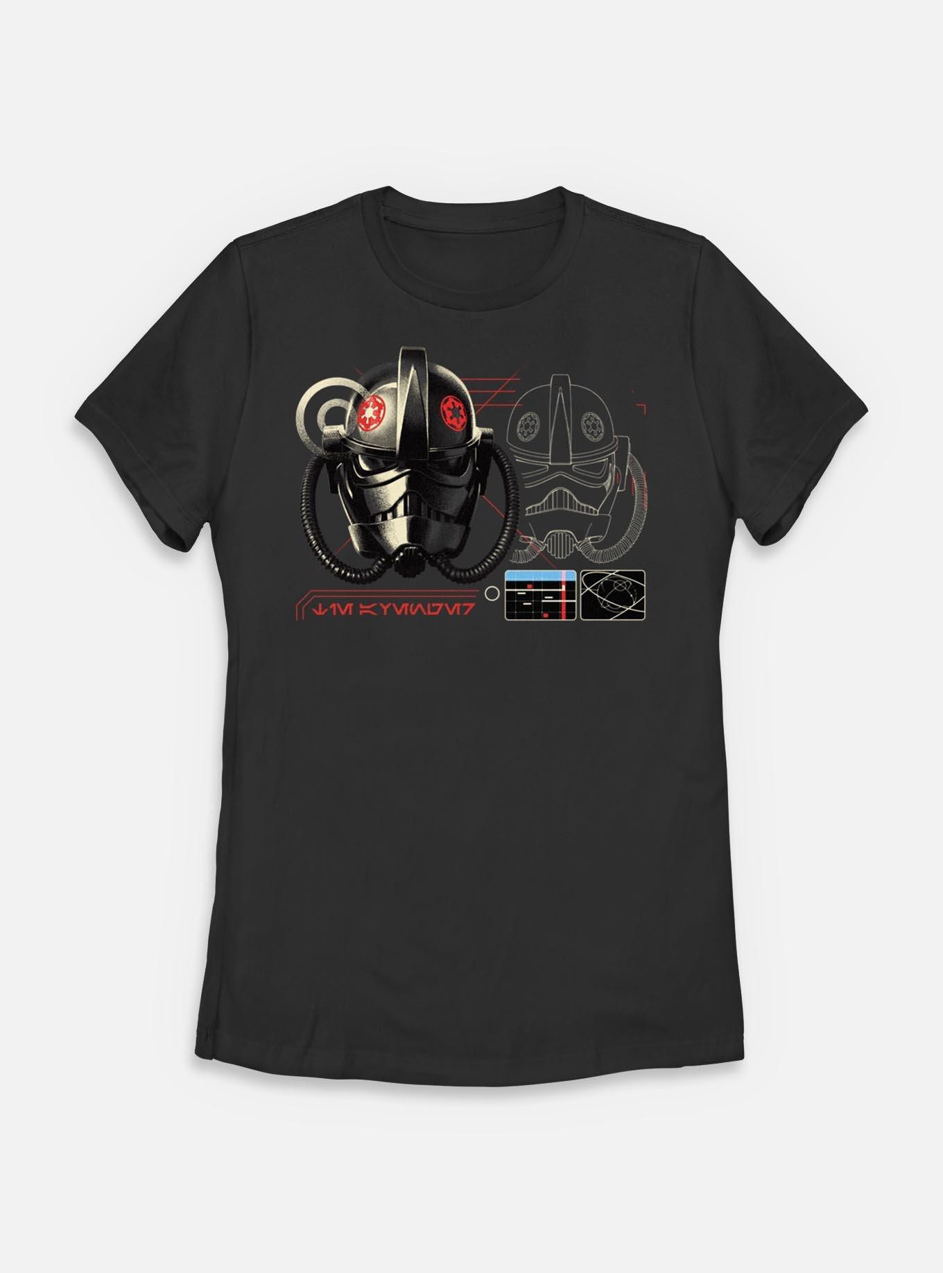 Star Wars: Andor Helmet Schematics Womens T-Shirt, BLACK, hi-res