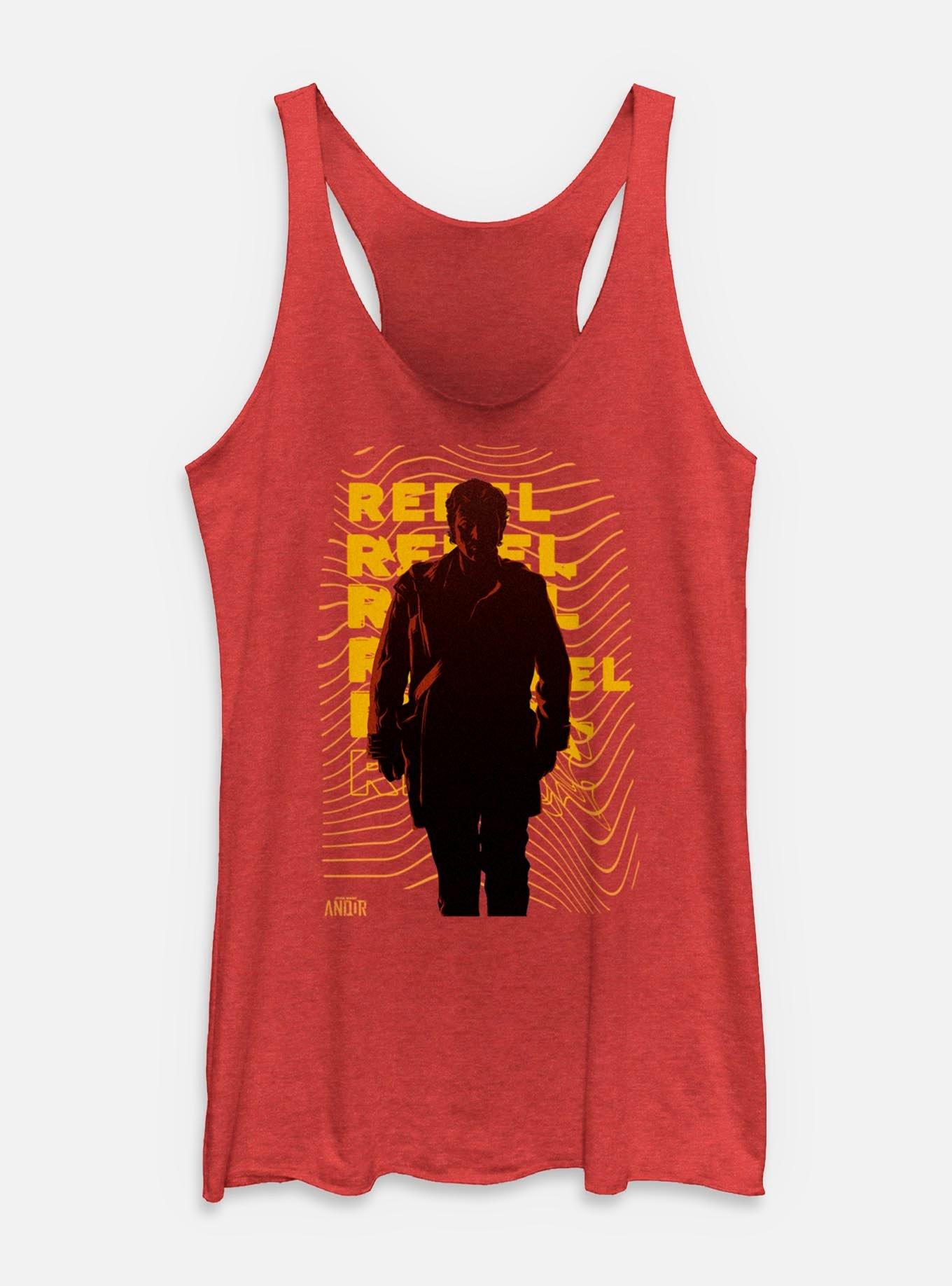 Star Wars: Andor Rebel Cassian Womens Tank Top, RED HTR, hi-res