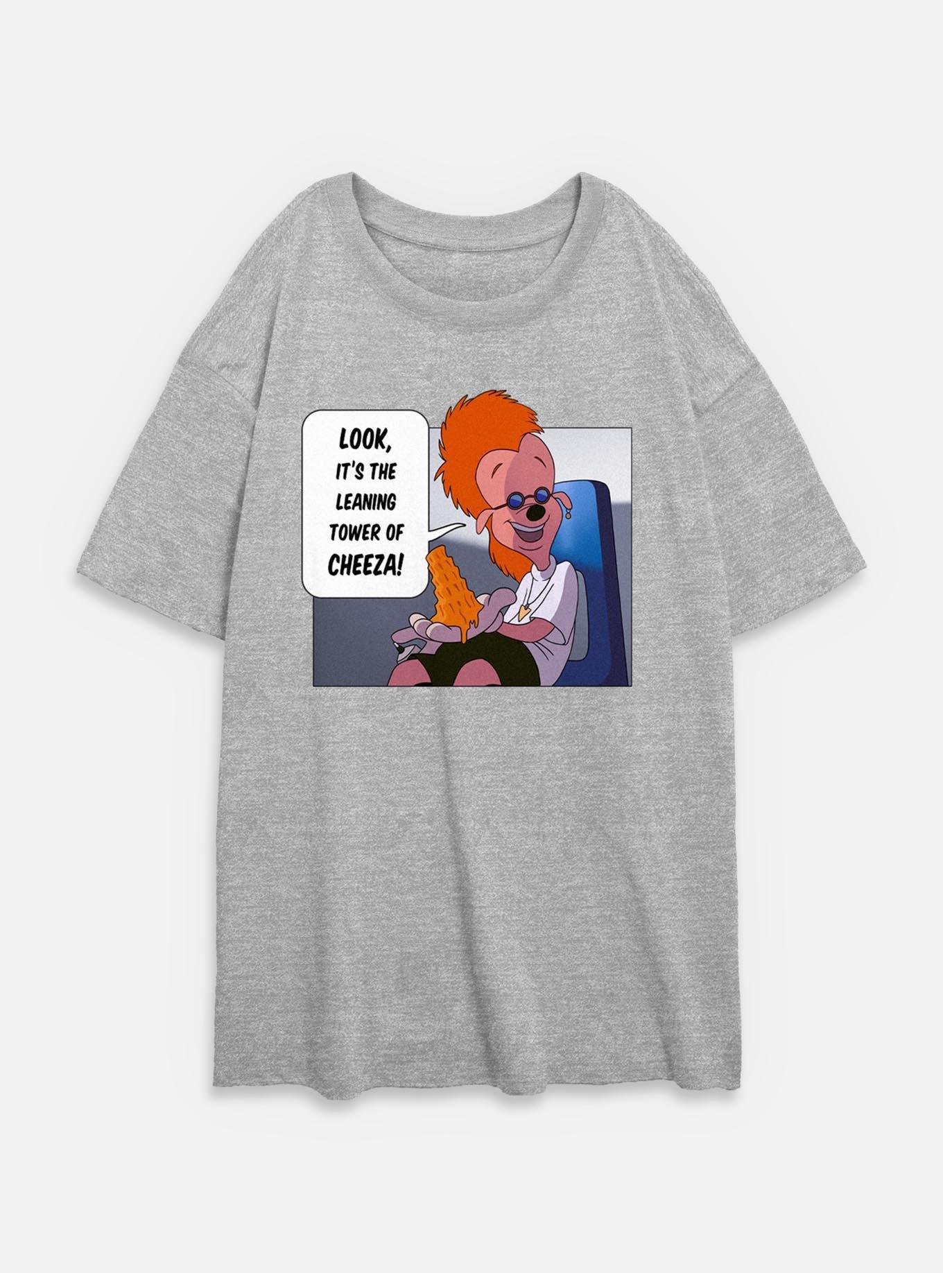 Disney Goofy Tower Of Cheeza Womens Oversized T-Shirt, ATH HTR, hi-res