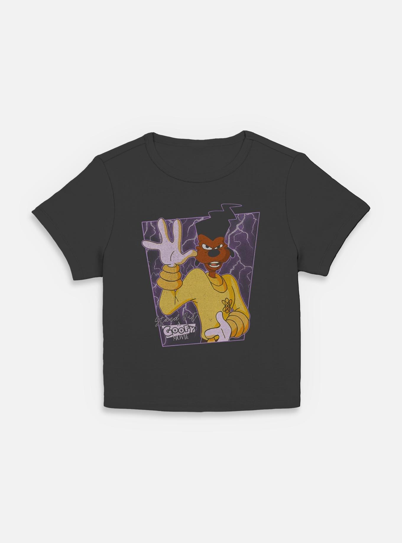 Disney Goofy Powerline Portrait Women Baby T-Shirt, BLACK, hi-res