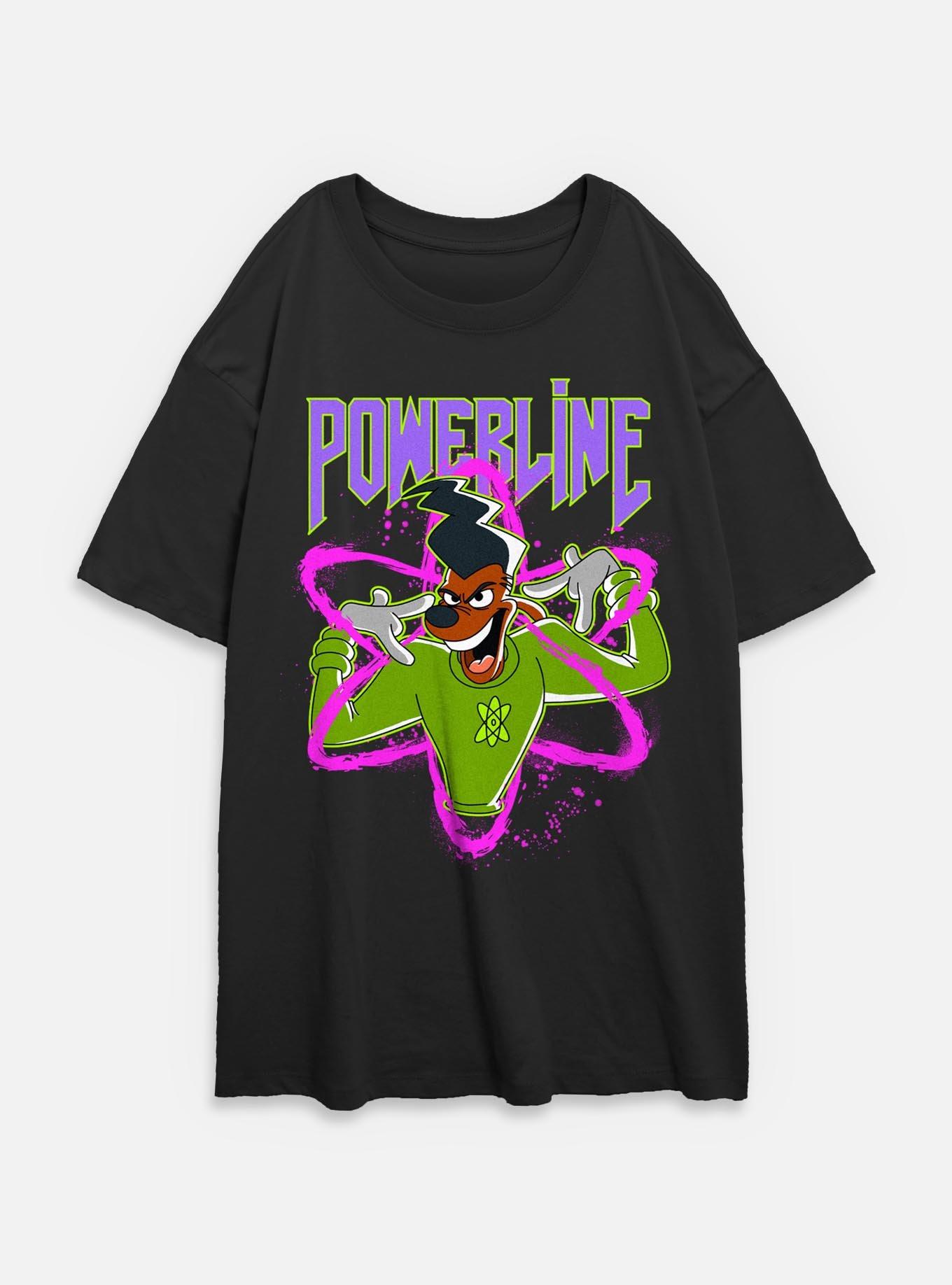 Disney Goofy I Have Power Womens Oversized T-Shirt, BLACK, hi-res