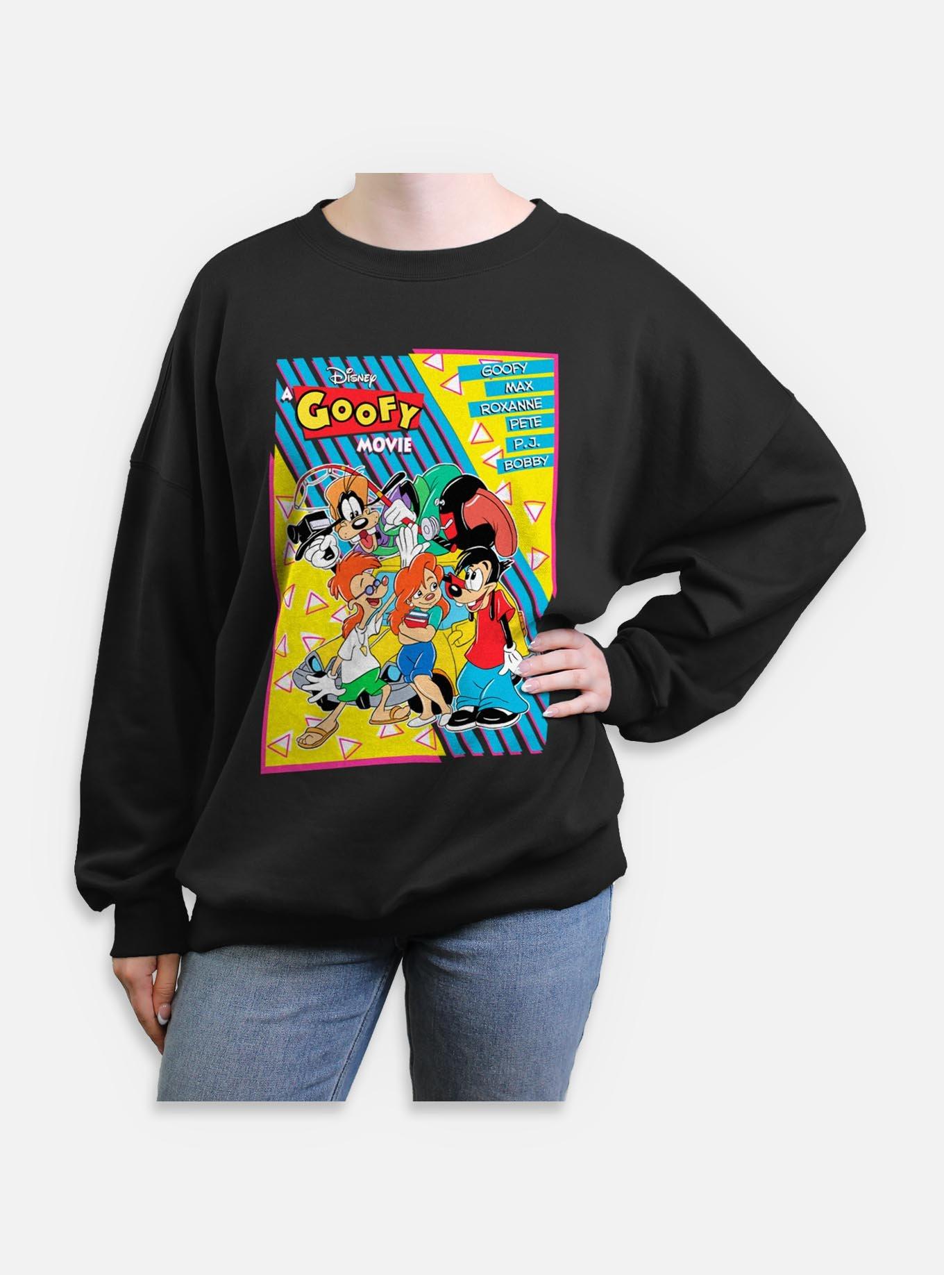 Disney Goofy Retro Group Poster Womens Oversized Sweatshirt, , hi-res