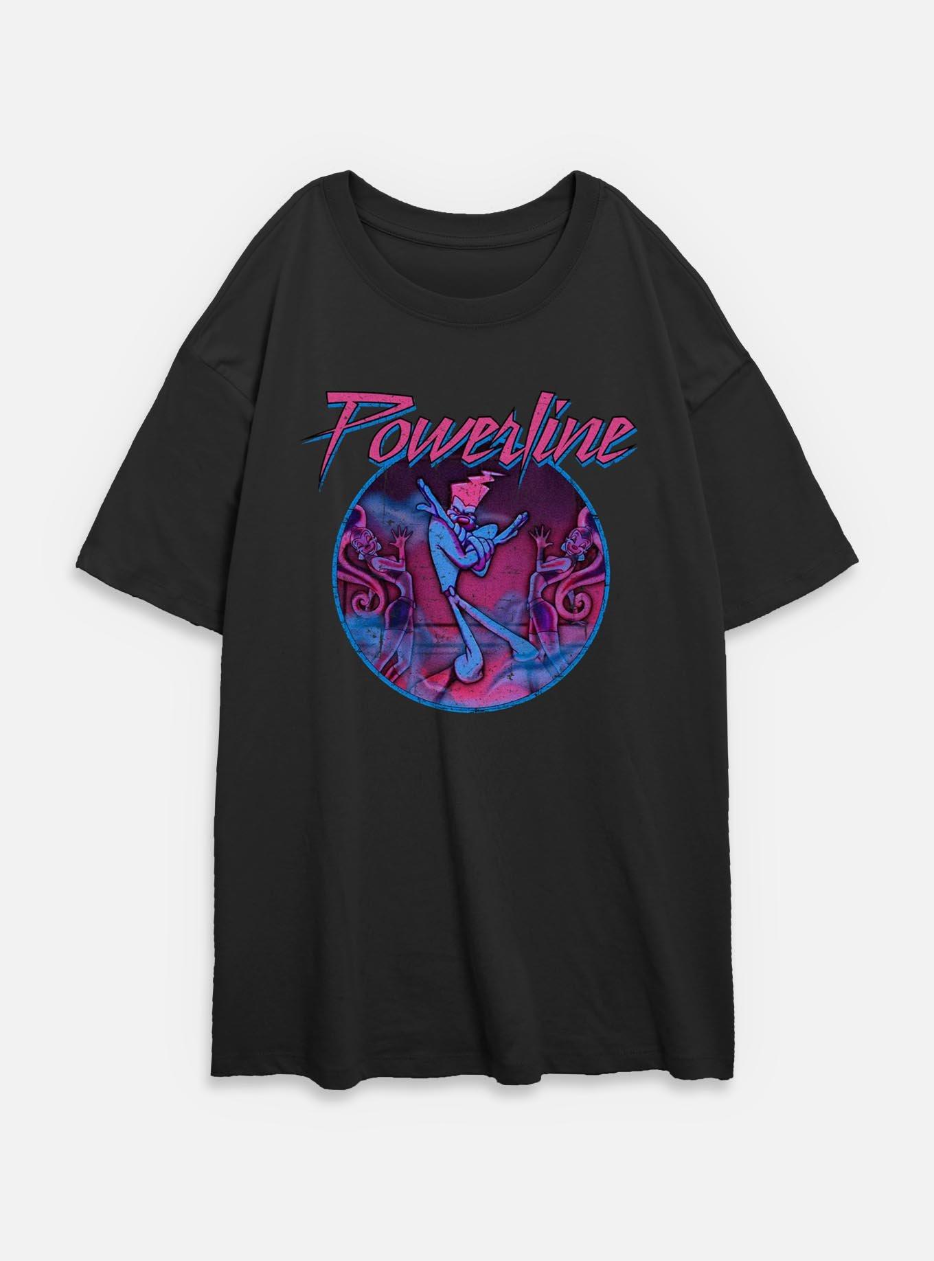 Disney Goofy Powerline Icon Womens Oversized T-Shirt, BLACK, hi-res