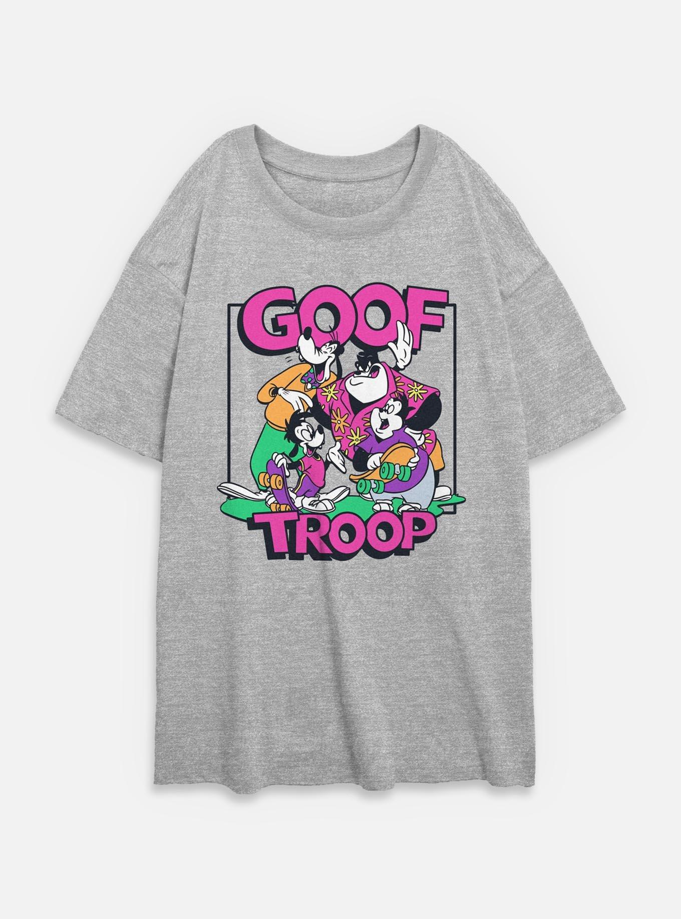 Disney Goofy Goof Troop Womens Oversized T-Shirt, ATH HTR, hi-res