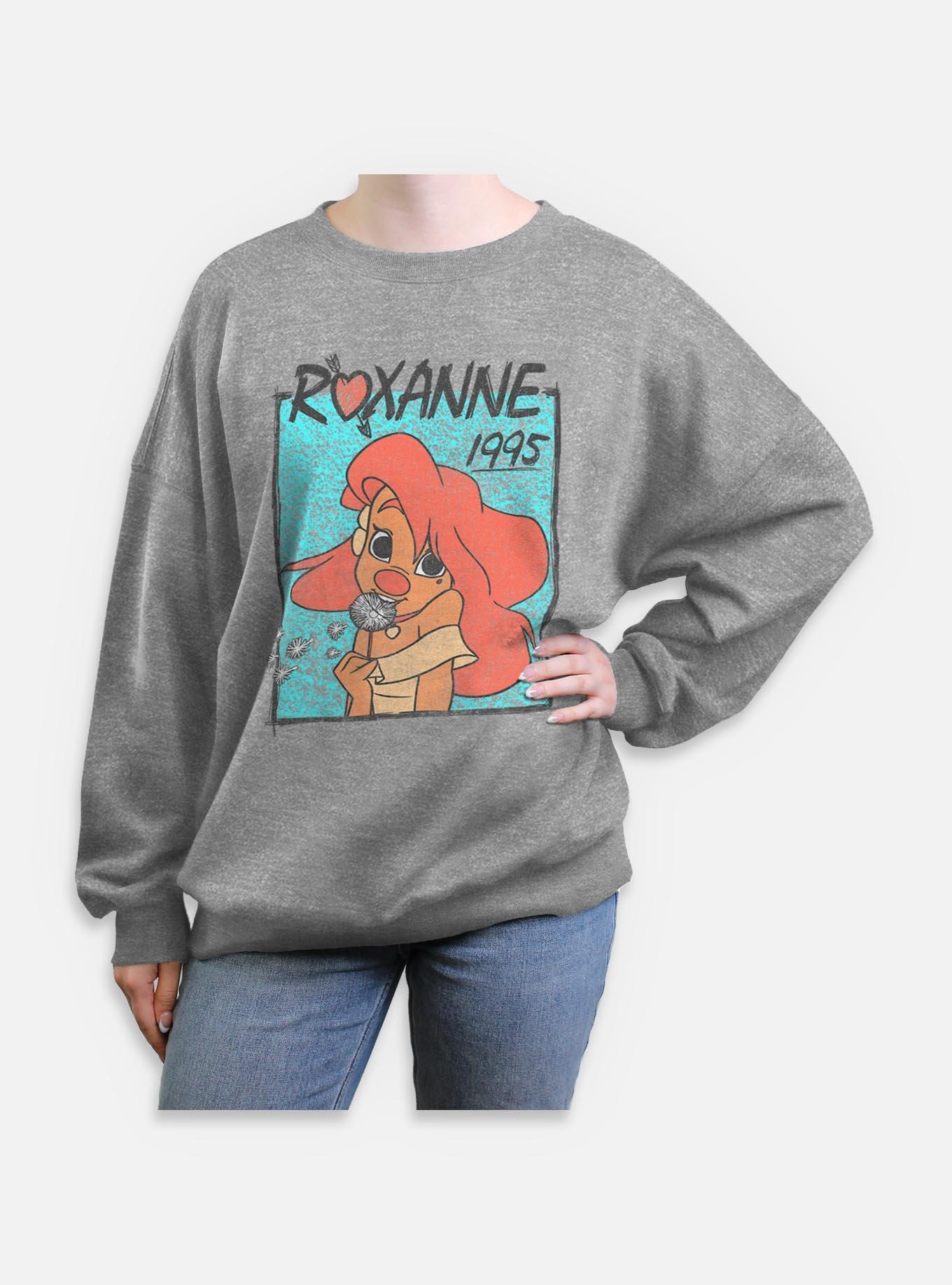 Disney Goofy Roxanne 1995 Womens Oversized Sweatshirt, HEATHER GR, hi-res