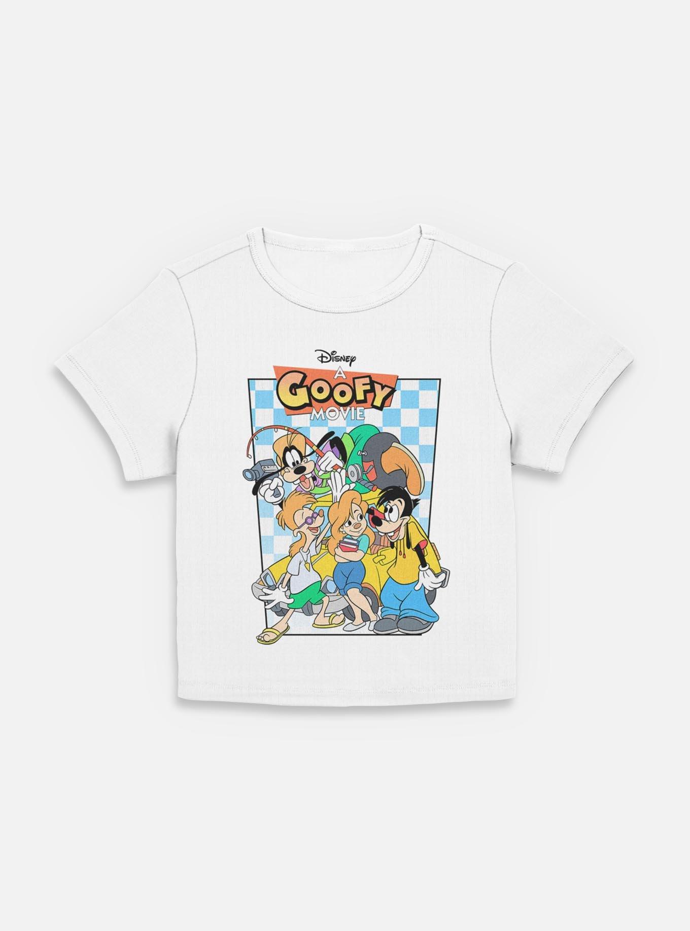 Disney Goofy Group Checkered Pattern Women Baby T-Shirt, EGRET, hi-res