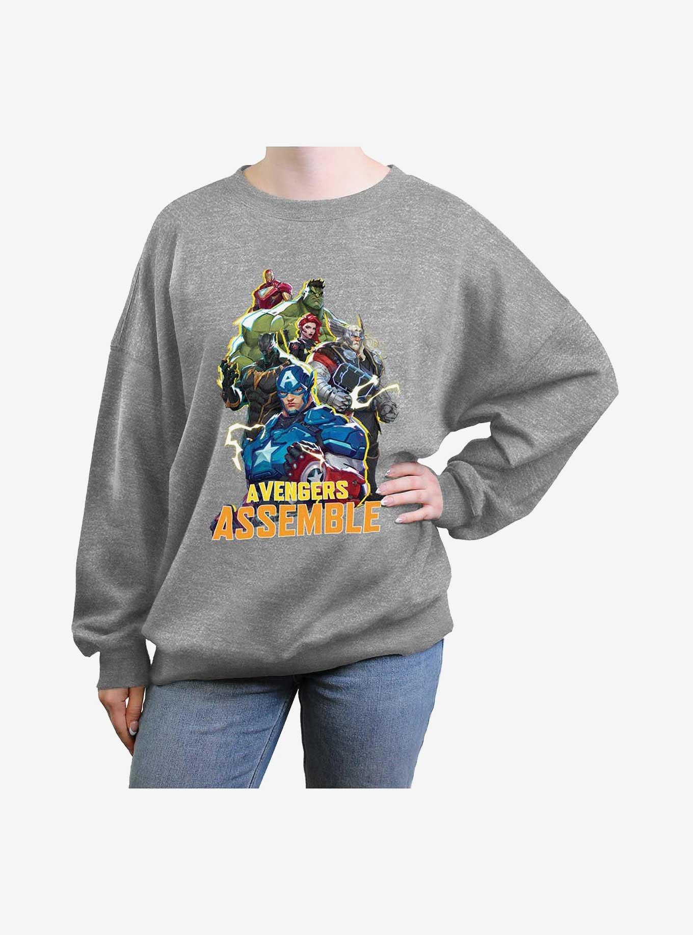 Marvel Rivals Avengers Assemble Girls Oversized Sweatshirt, , hi-res